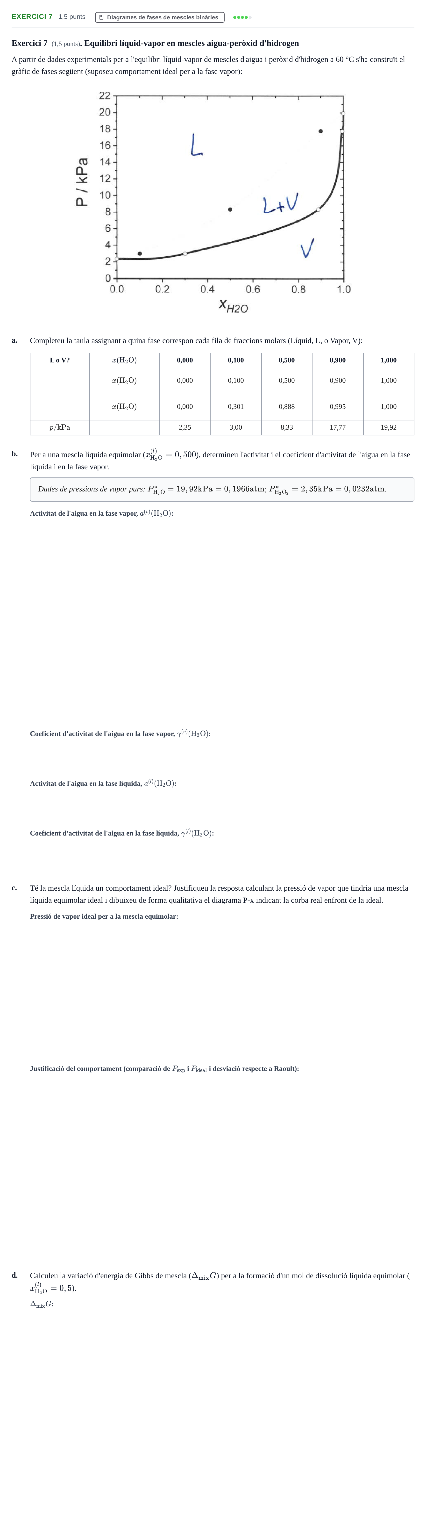 Enunciado: Exercici 7 · Química Física I UB 2025