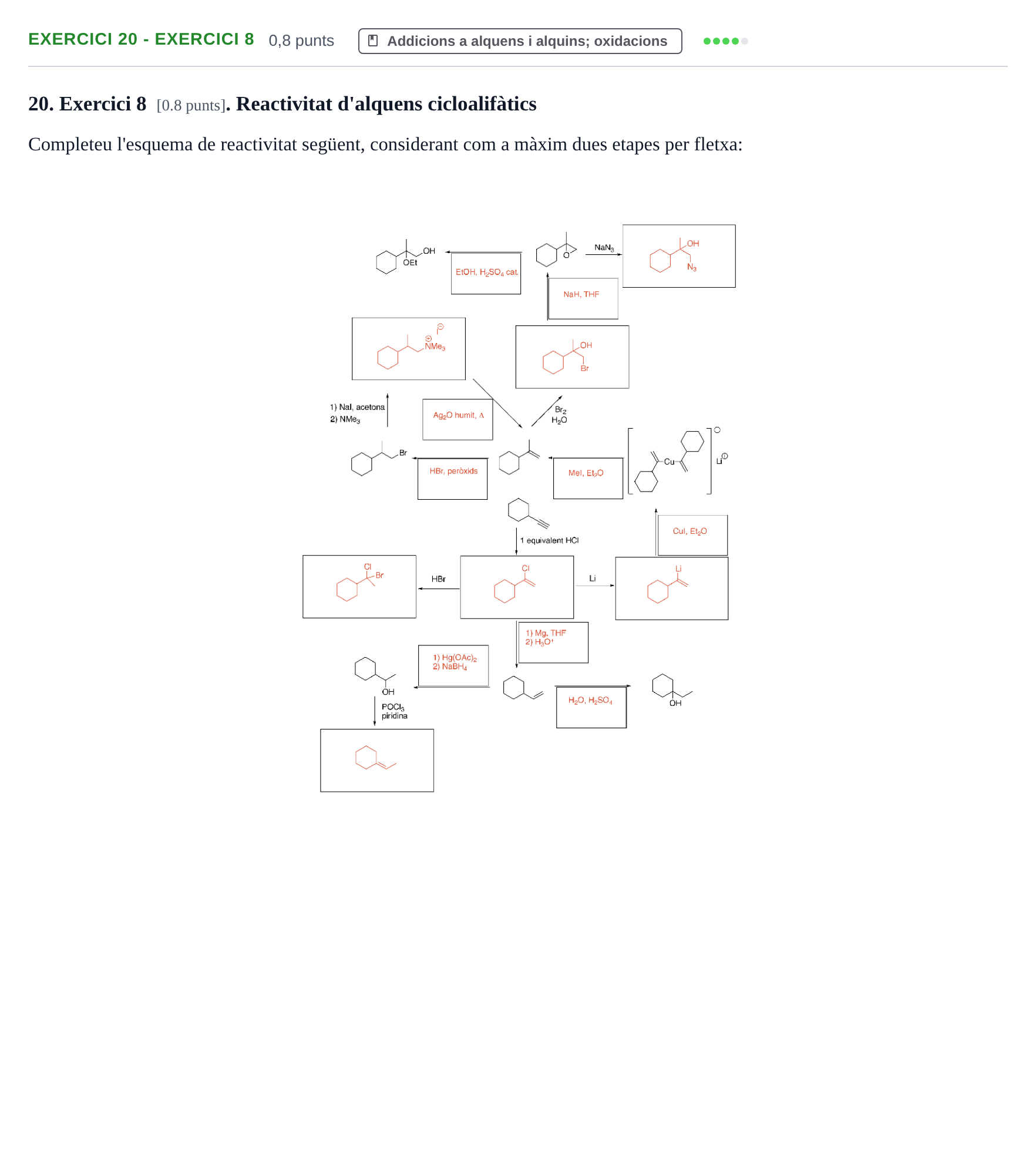 Enunciado: Ejercicio 20 - Exercici 8 · Química Orgánica II UB 2019