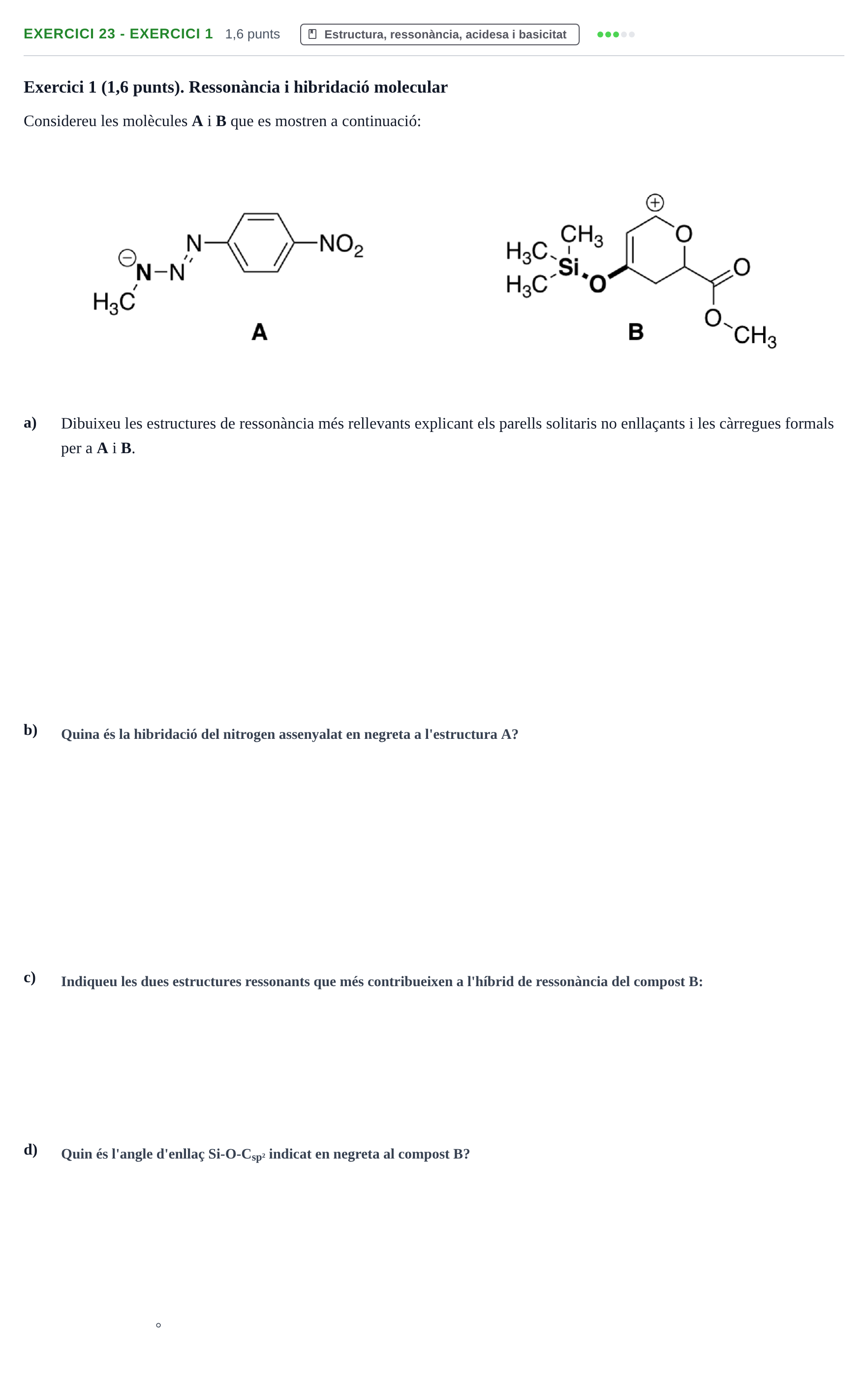 Enunciado: Ejercicio 23 - Exercici 1 · Química Orgánica II UB 2019