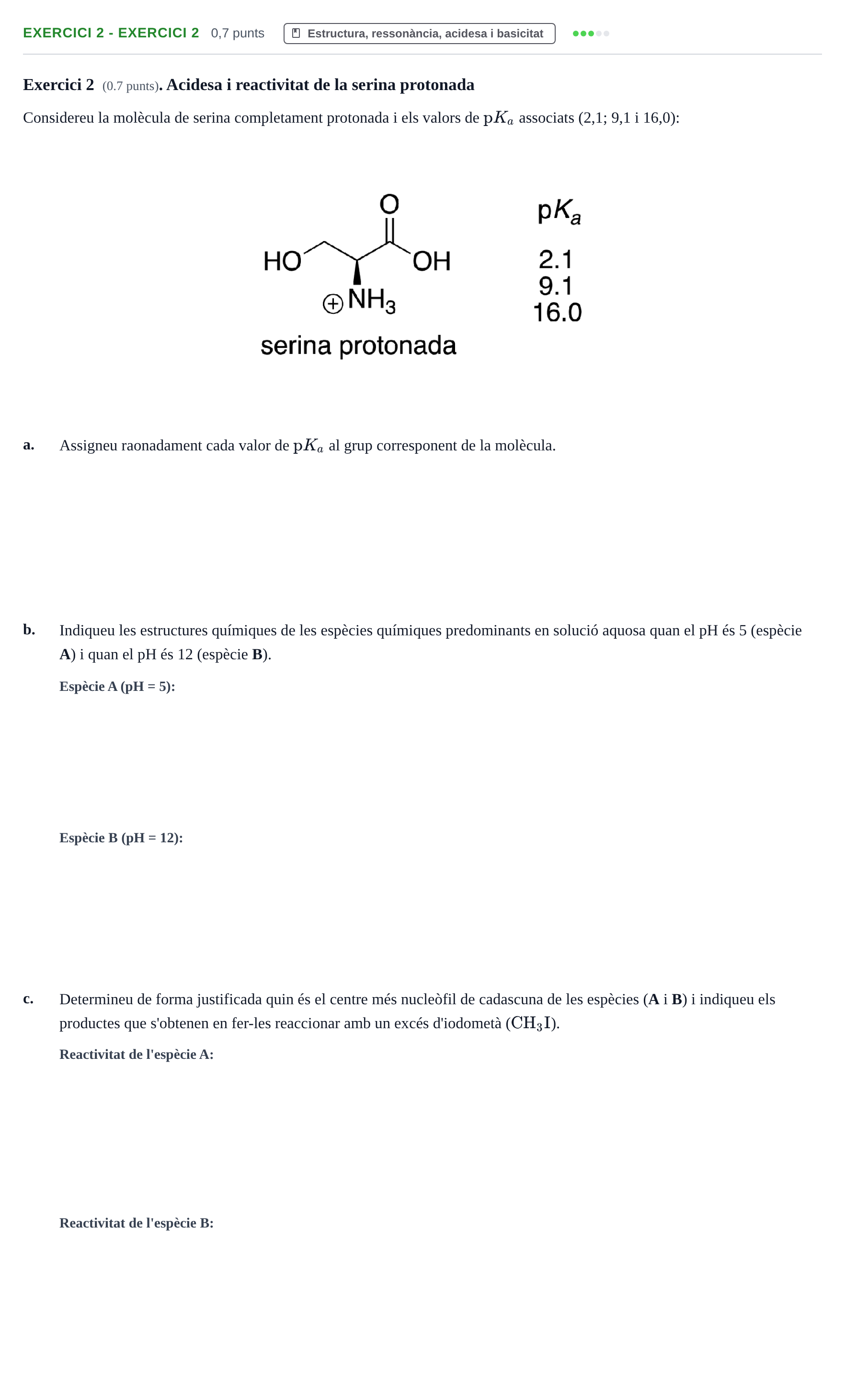 Enunciado: Ejercicio 2 - Exercici 2 · Química Orgánica II UB 2019