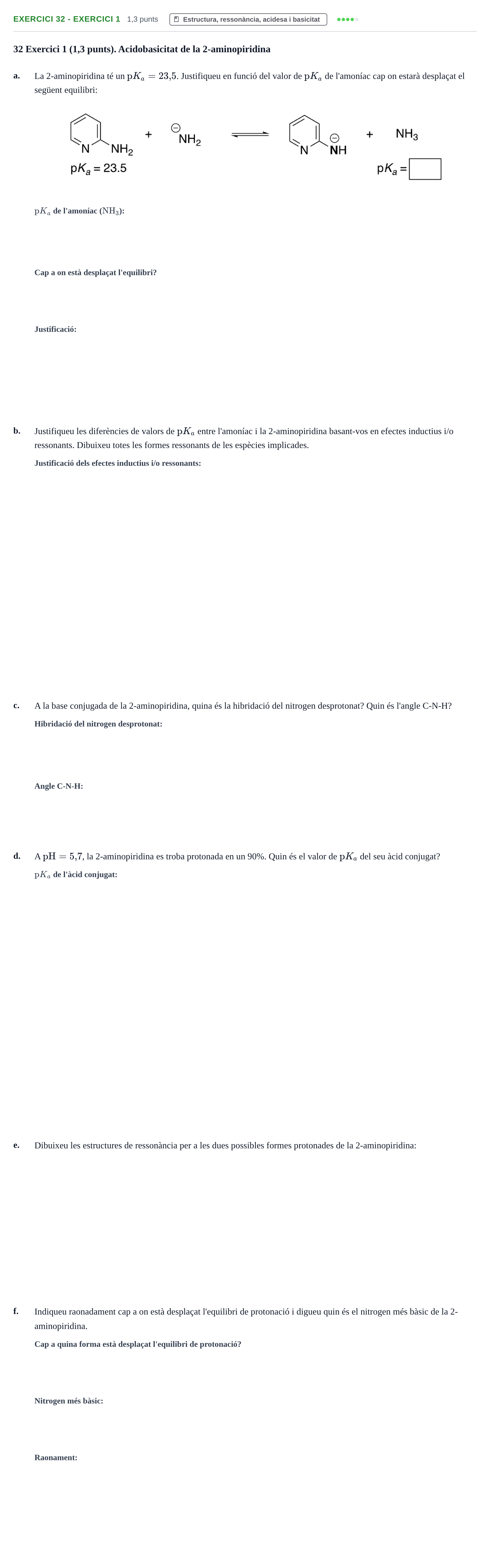 Enunciado: Ejercicio 32 - Exercici 1 · Química Orgánica II UB 2019