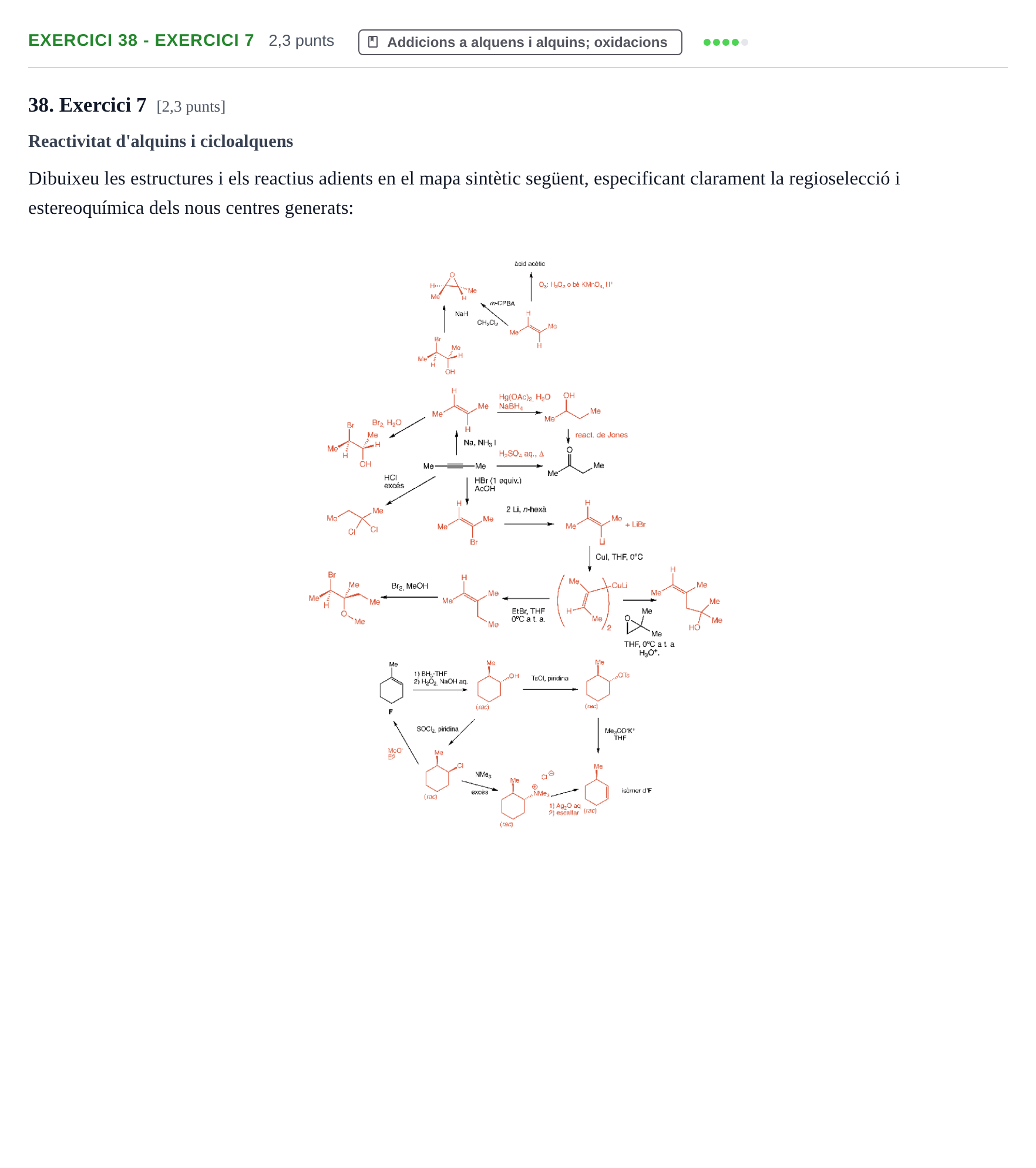 Enunciado: Ejercicio 38 - Exercici 7 · Química Orgánica II UB 2019