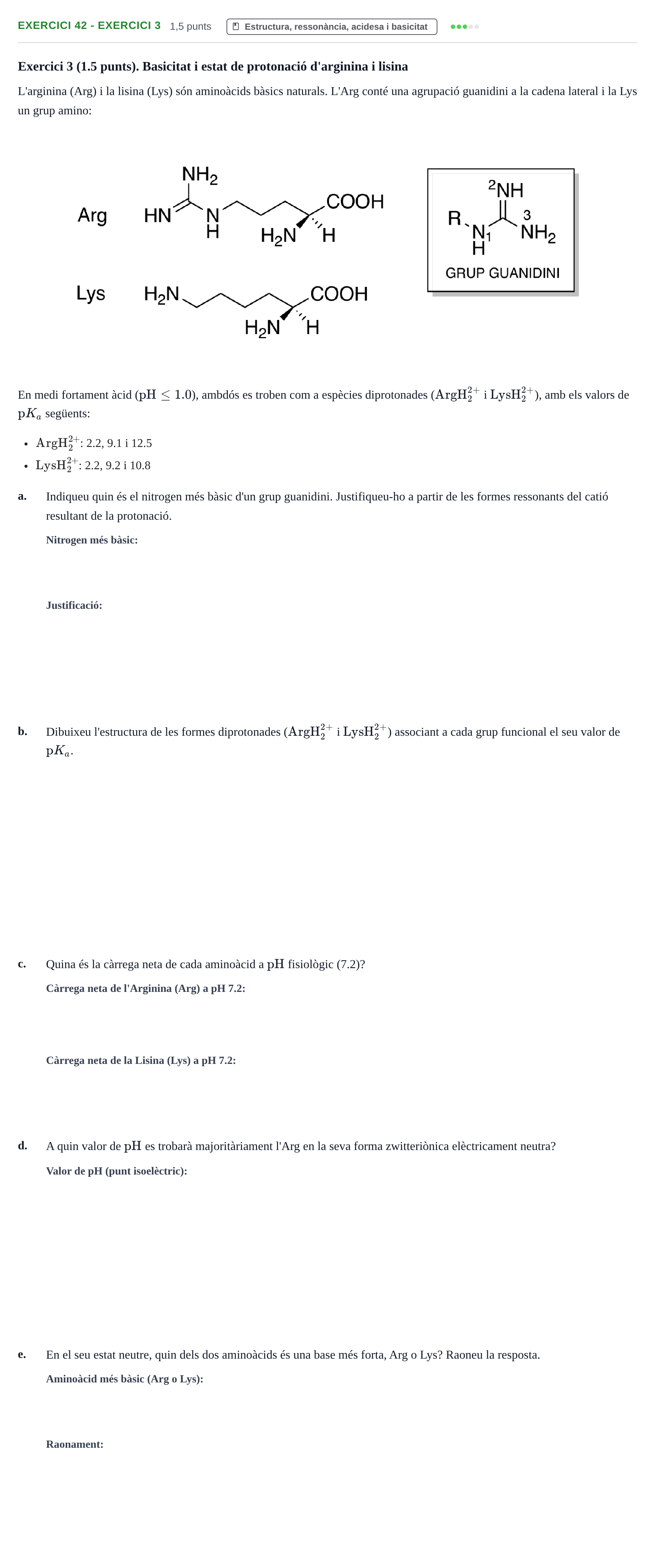 Enunciado: Ejercicio 42 - Exercici 3 · Química Orgánica II UB 2019