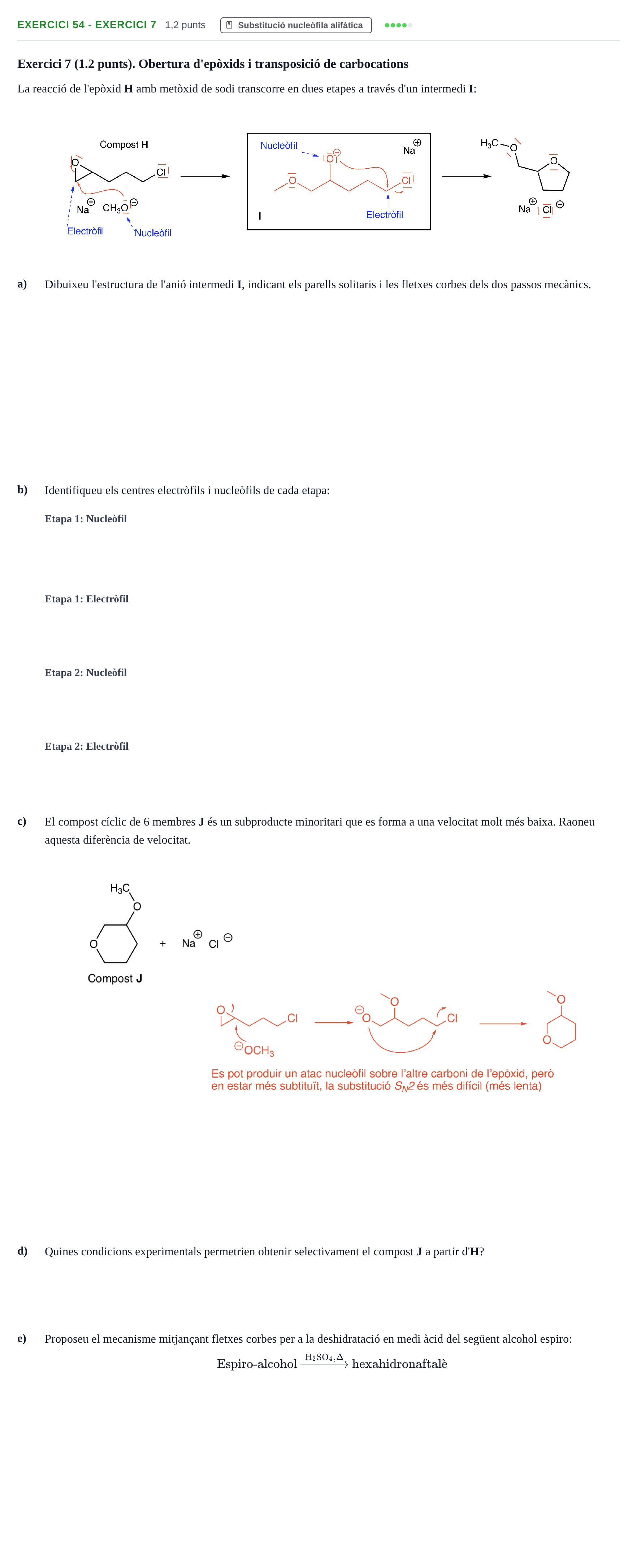 Enunciado: Ejercicio 54 - Exercici 7 · Química Orgánica II UB 2019