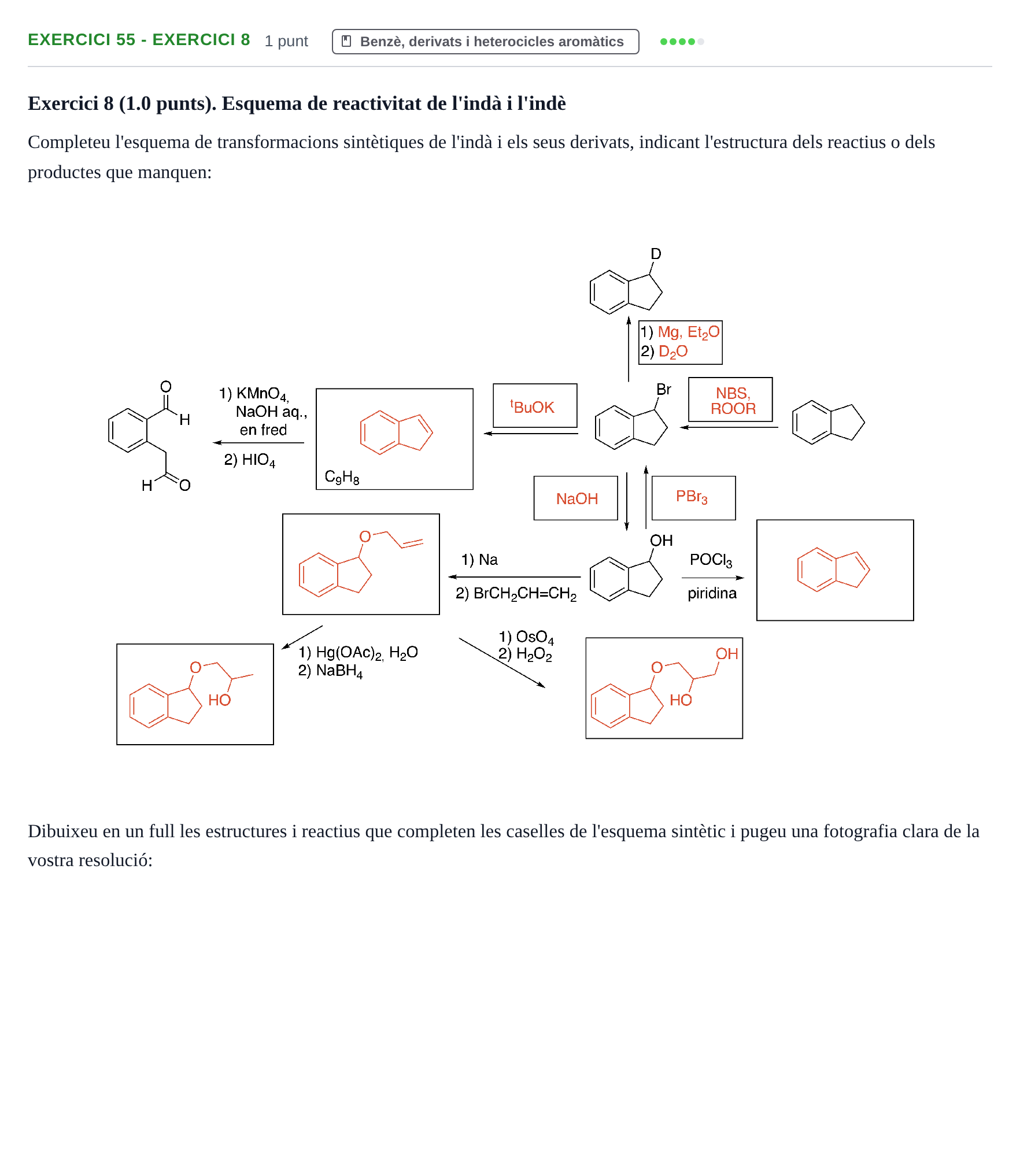 Enunciado: Ejercicio 55 - Exercici 8 · Química Orgánica II UB 2019