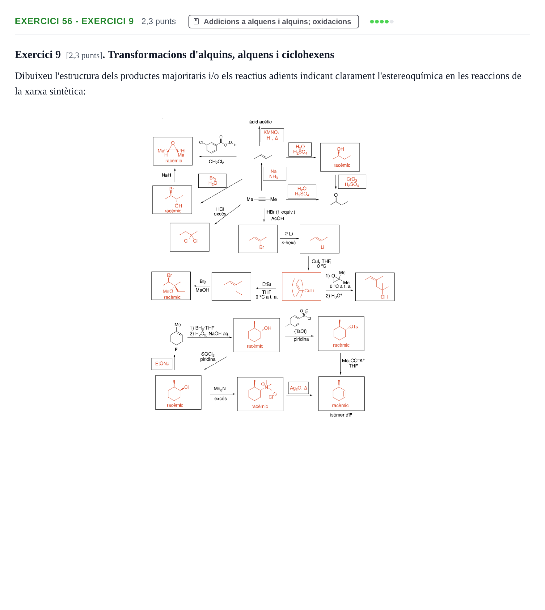 Enunciado: Ejercicio 56 - Exercici 9 · Química Orgánica II UB 2019
