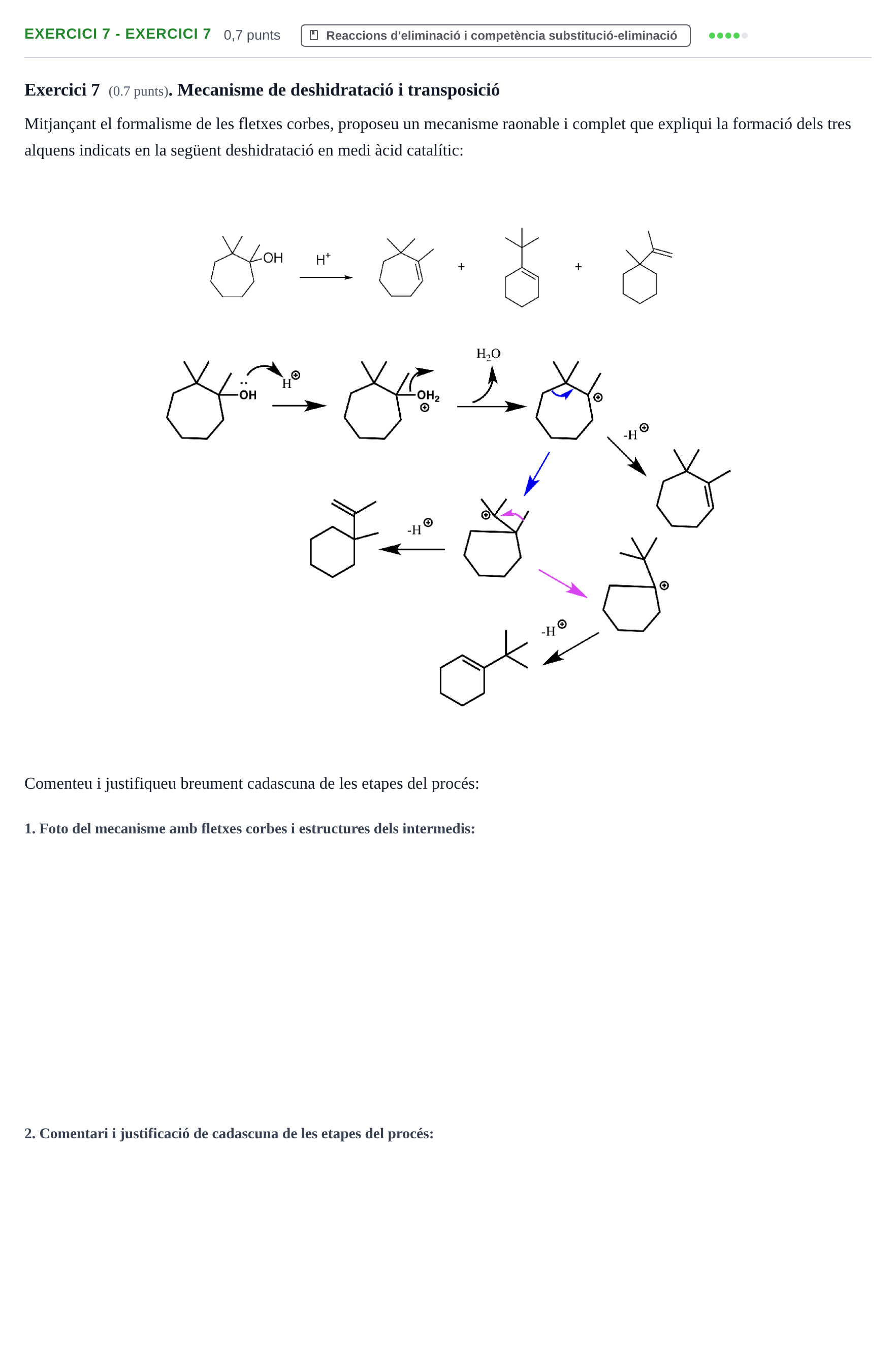 Enunciado: Ejercicio 7 - Exercici 7 · Química Orgánica II UB 2019