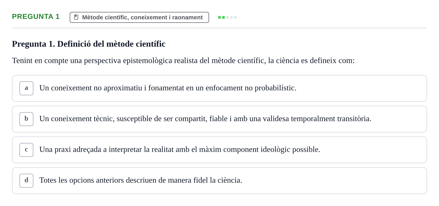 Enunciado: Pregunta 1 · Bioestadística i Metodologia UAB 2021
