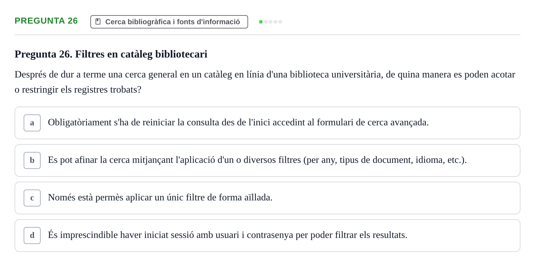 Enunciado: Pregunta 26 · Bioestadística i Metodologia UAB Juny 2021