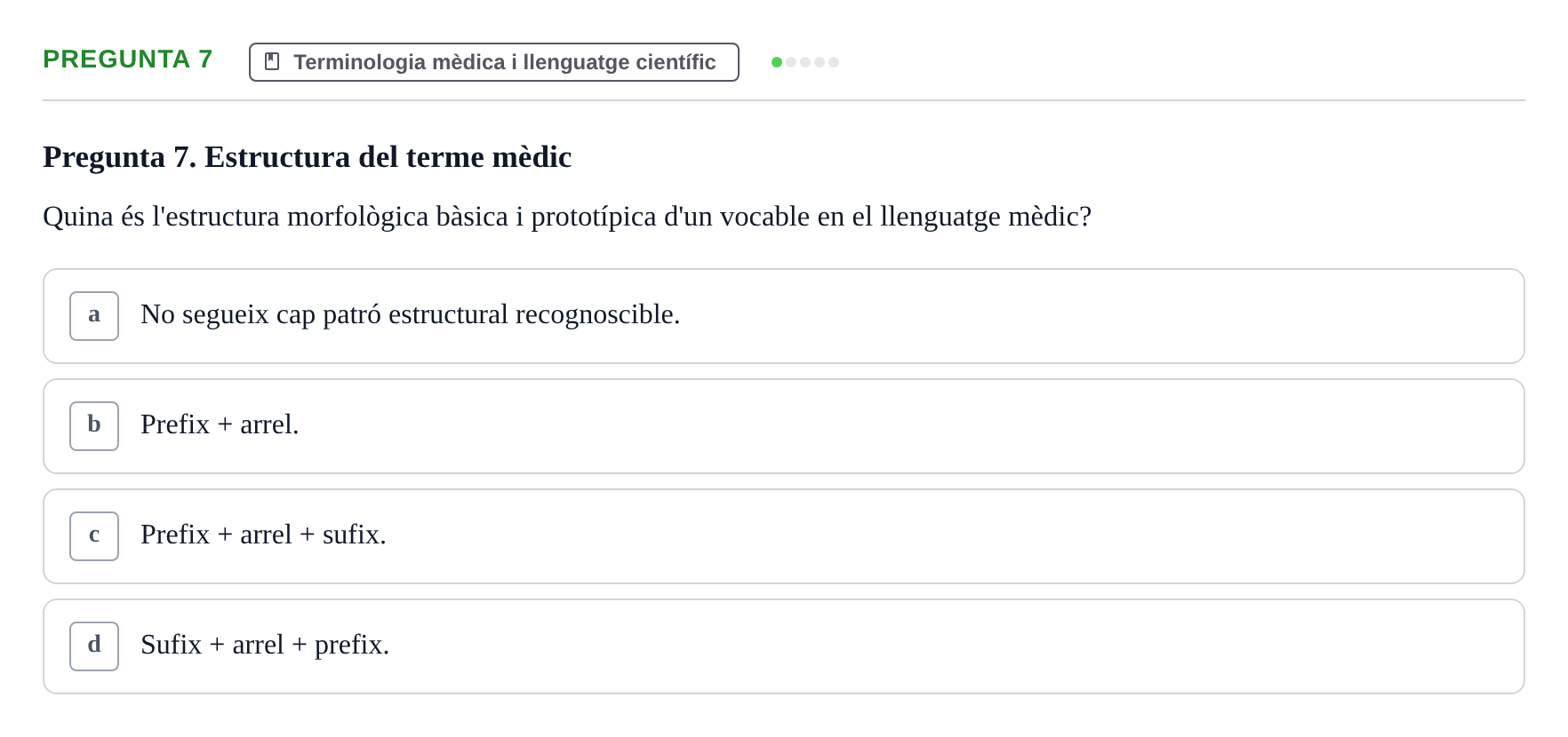 Enunciado: Pregunta 7 · Bioestadística i Metodologia UAB Juny 2021