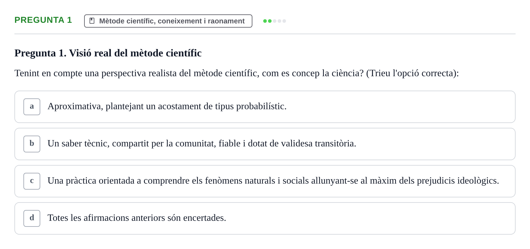 Enunciado: Pregunta 1 · Bioestadística i Metodologia UAB 2022