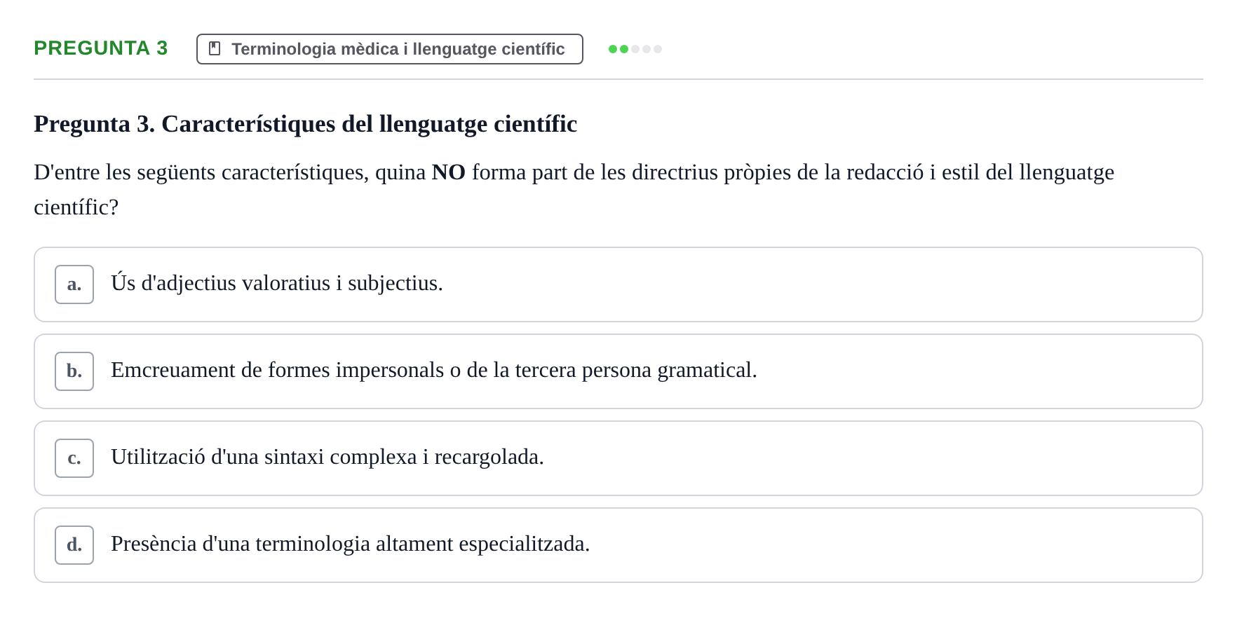 Enunciado: Pregunta 3 · Bioestadística i Metodologia UAB Examen de Bioestadística i Metodologia