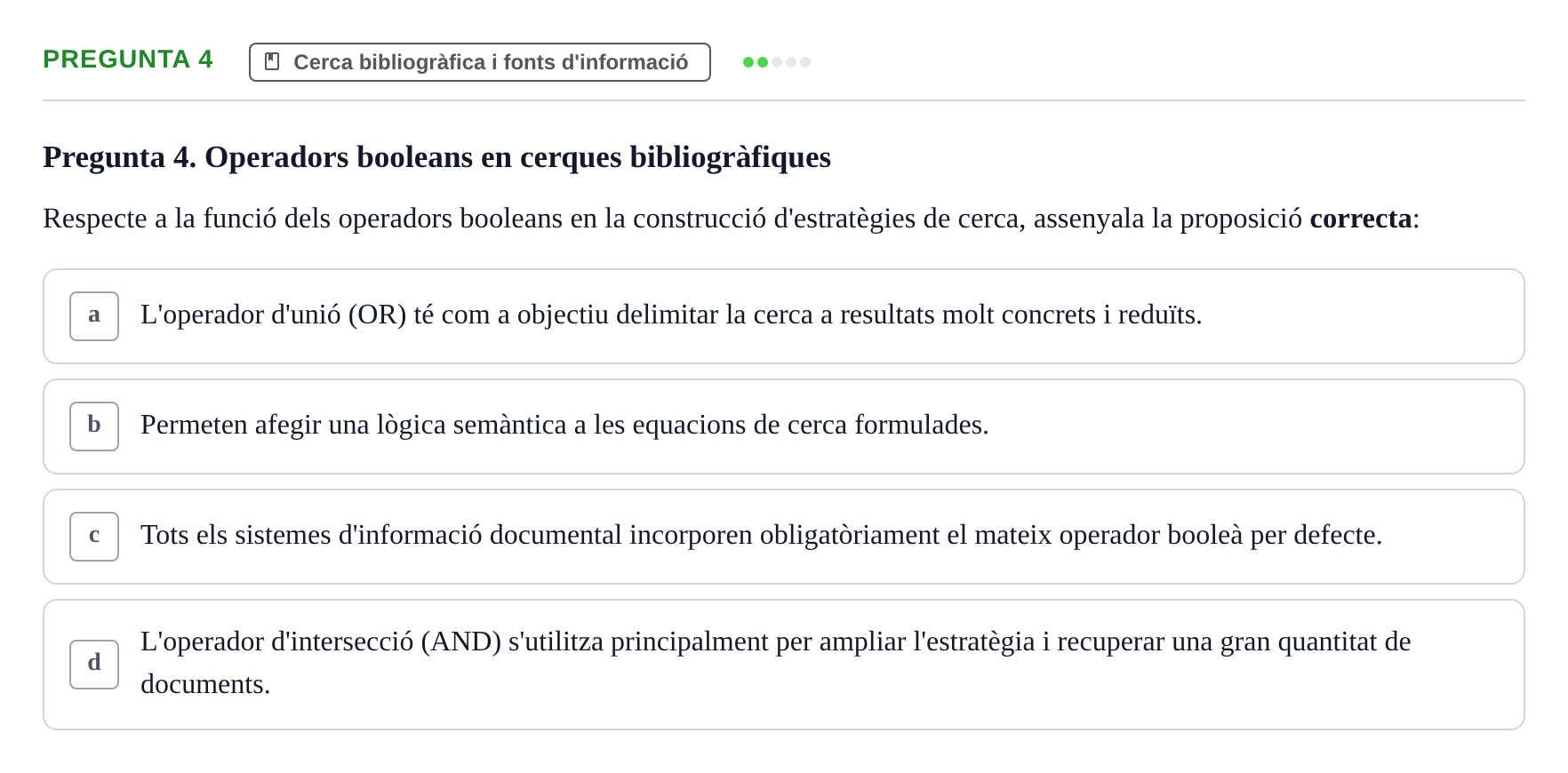 Enunciado: Pregunta 4 · Bioestadística i Metodologia UAB Examen de Bioestadística i Metodologia