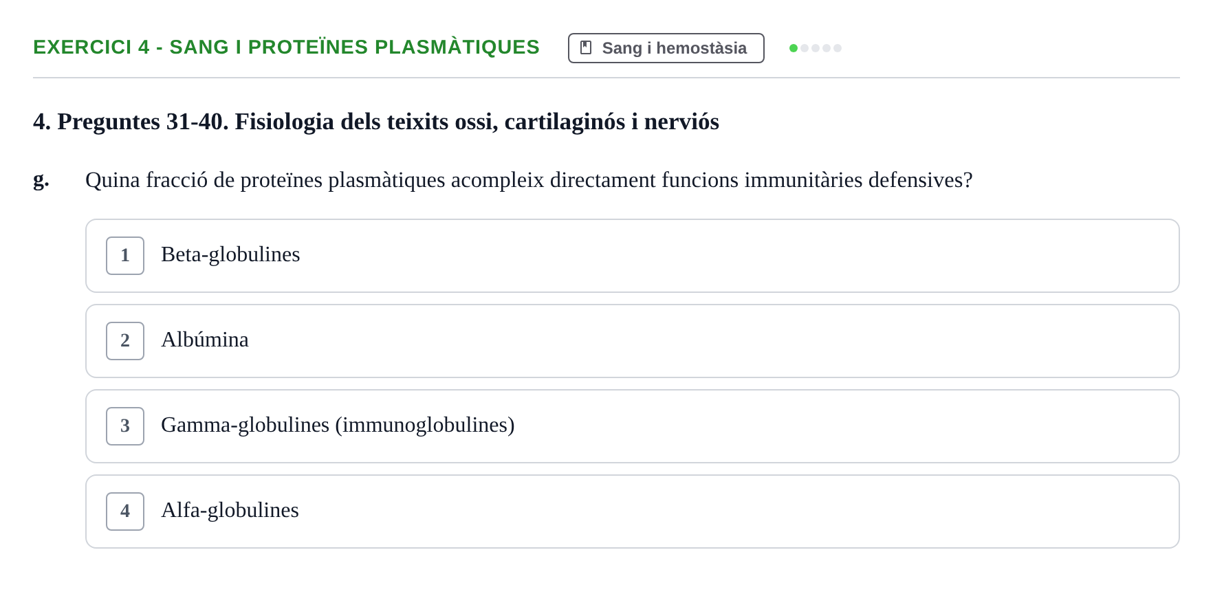 Enunciado: Ejercicio 4 - Sang i proteïnes plasmàtiques · Fisiología I UAB 2023