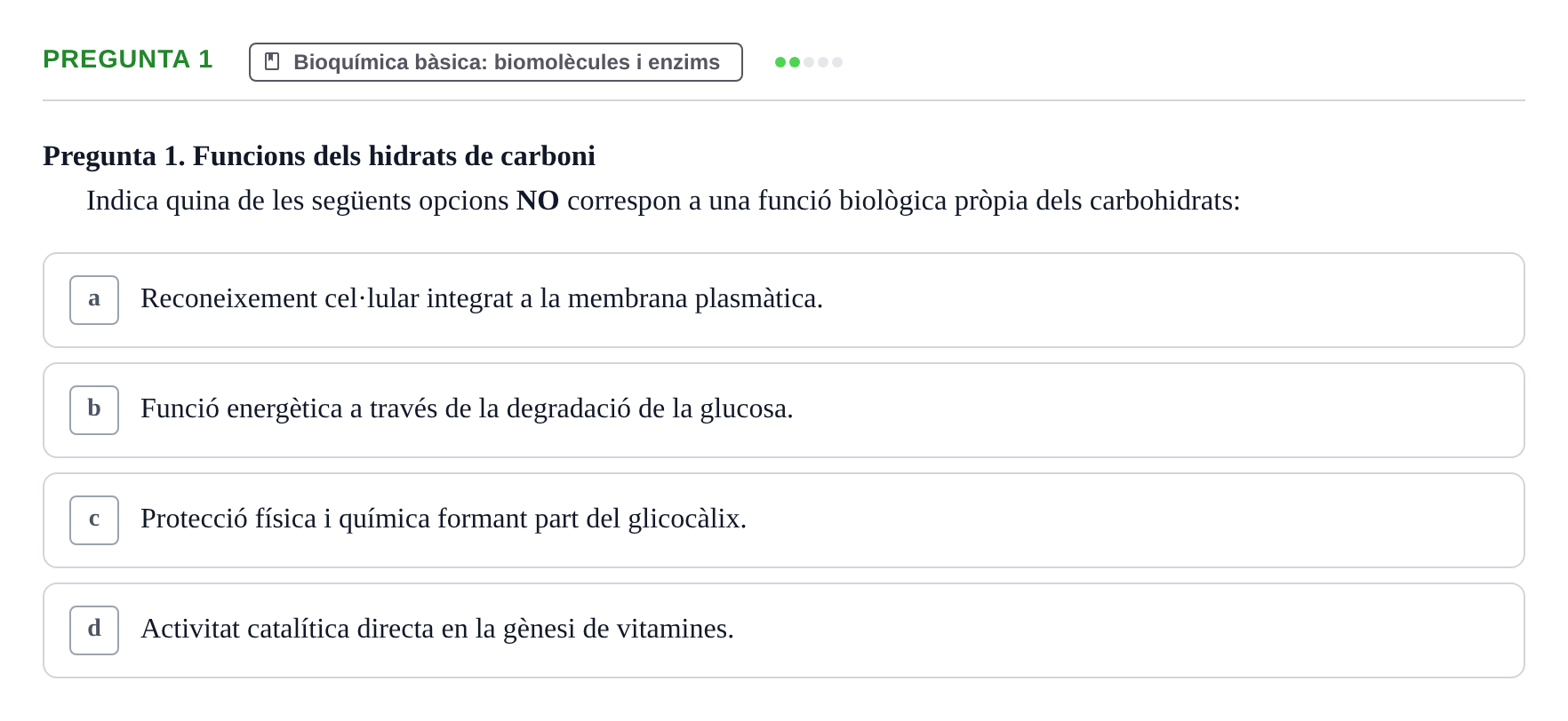 Enunciado: Pregunta 1 · Fisiología I UAB Examen de Fisiologia I