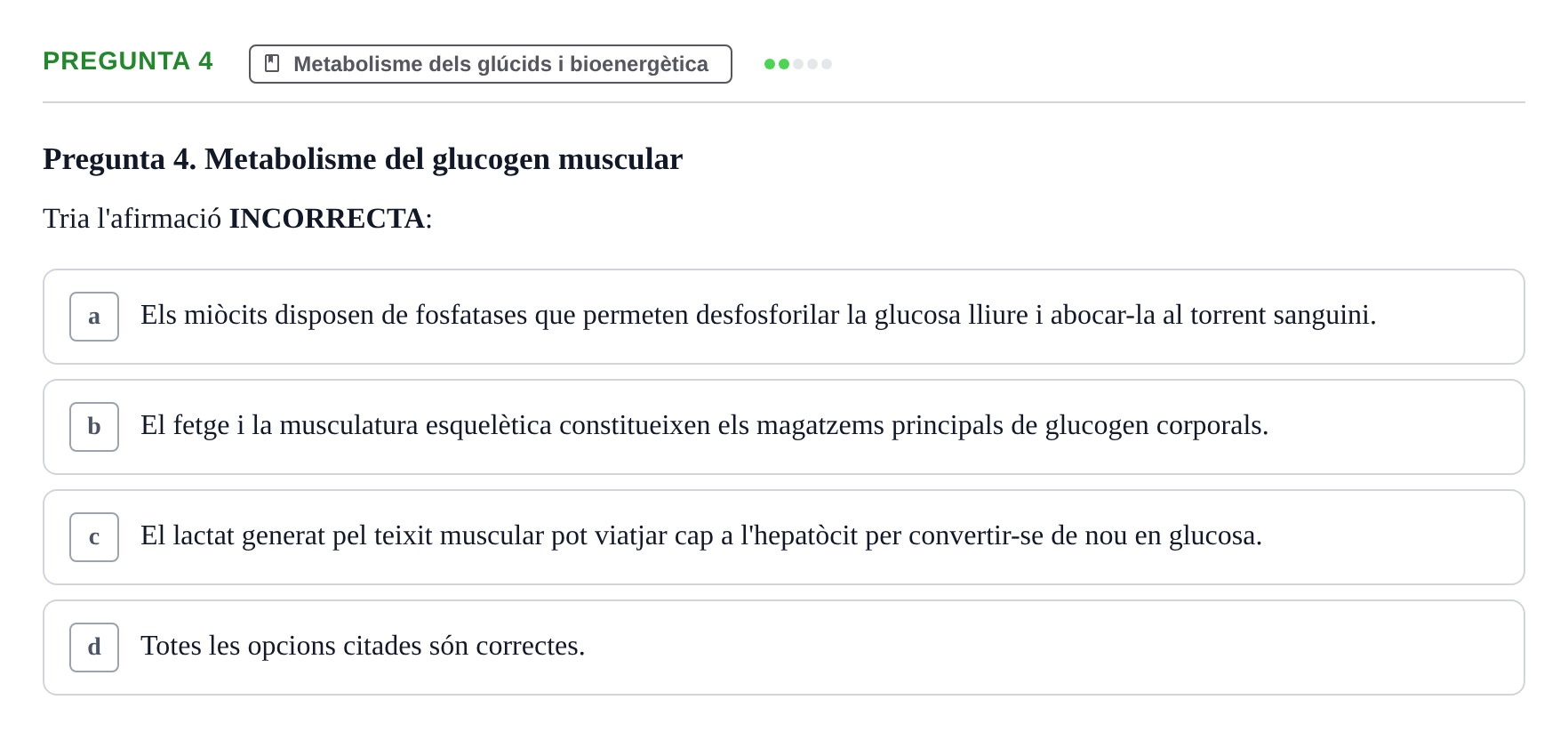 Enunciado: Pregunta 4 · Fisiología I UAB Examen de Fisiologia I
