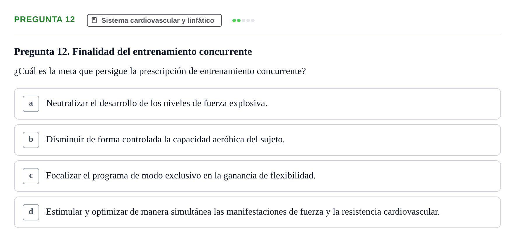 Enunciado: Pregunta 12