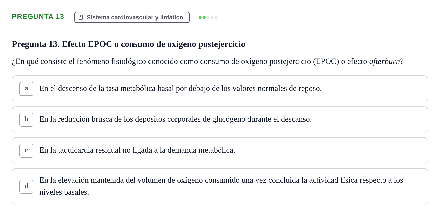 Enunciado: Pregunta 13