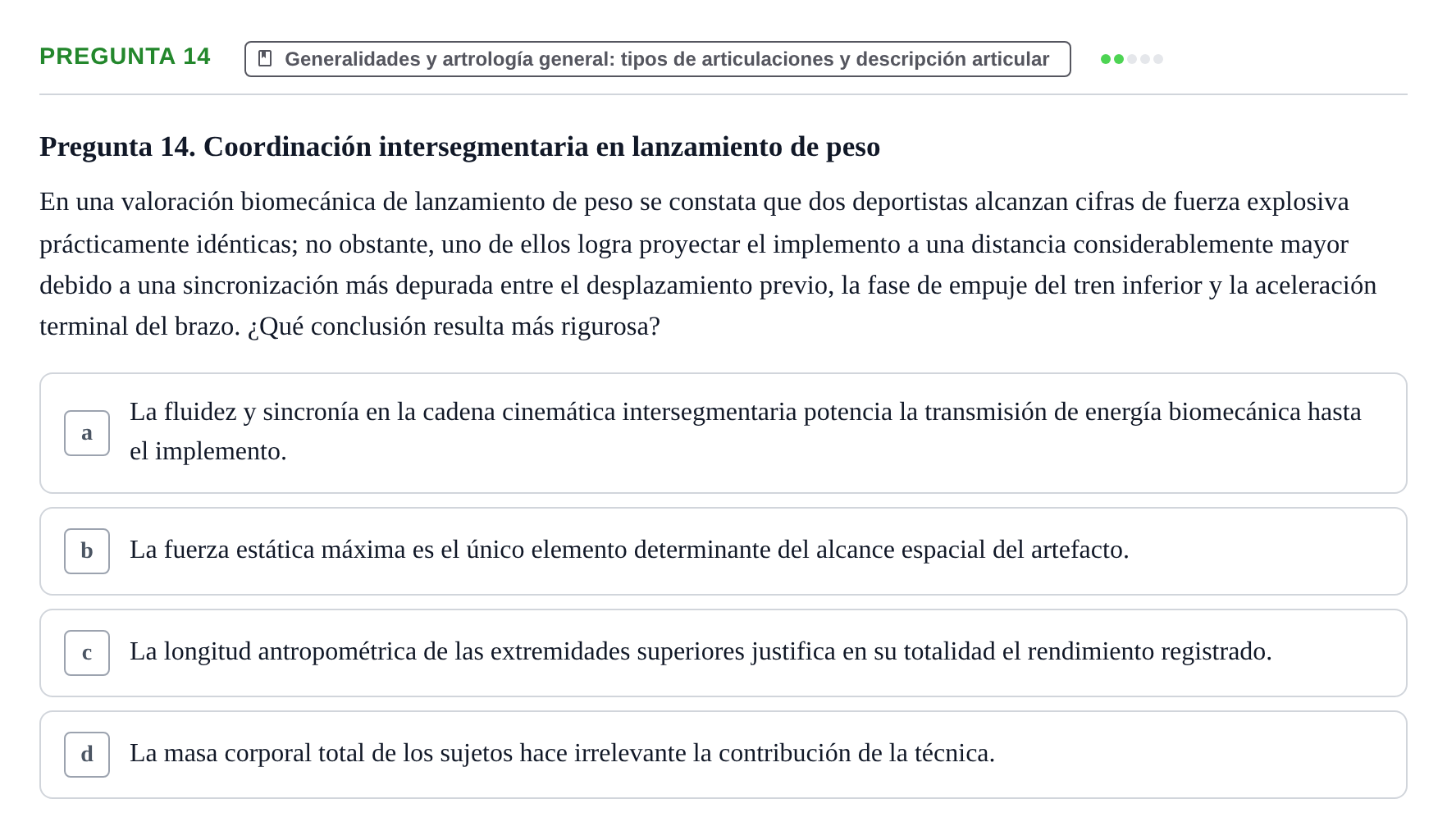 Enunciado: Pregunta 14