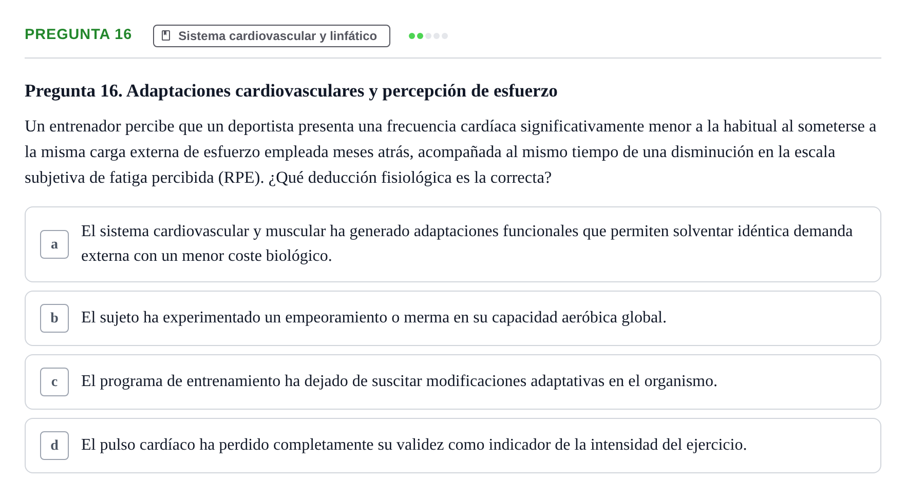 Enunciado: Pregunta 16