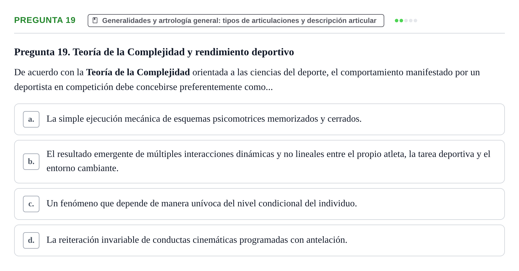 Enunciado: Pregunta 19