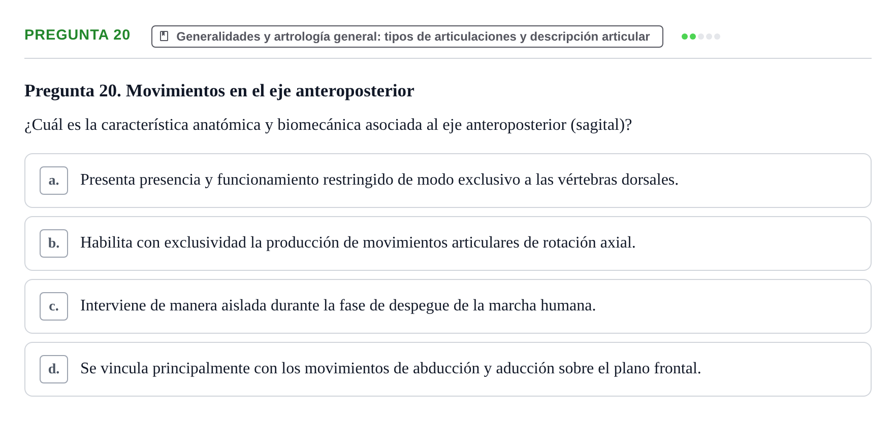 Enunciado: Pregunta 20