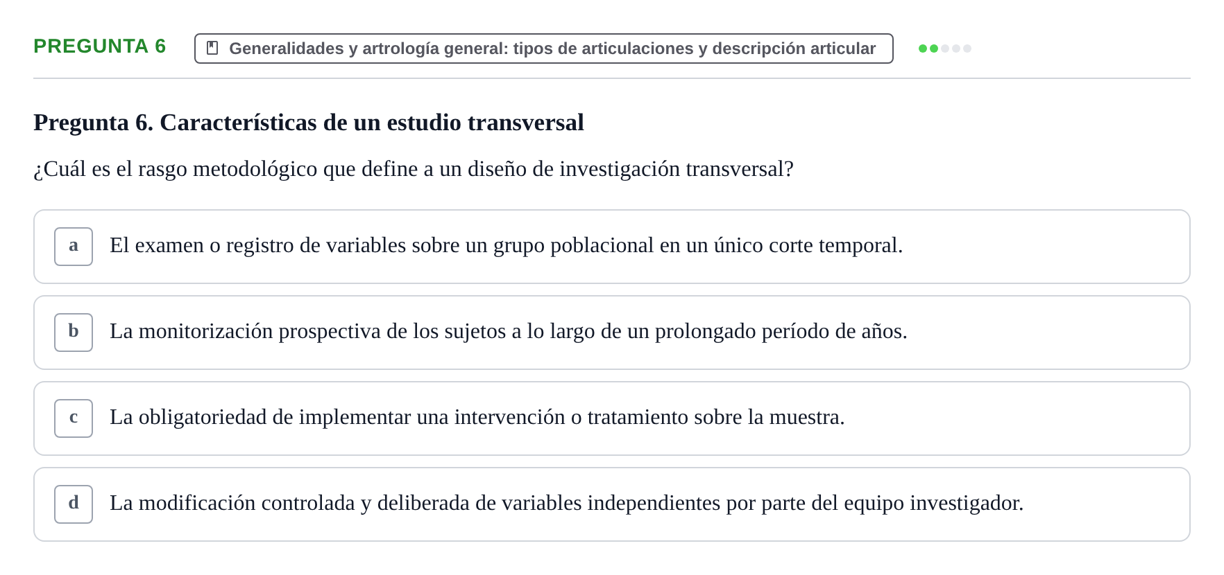 Enunciado: Pregunta 6