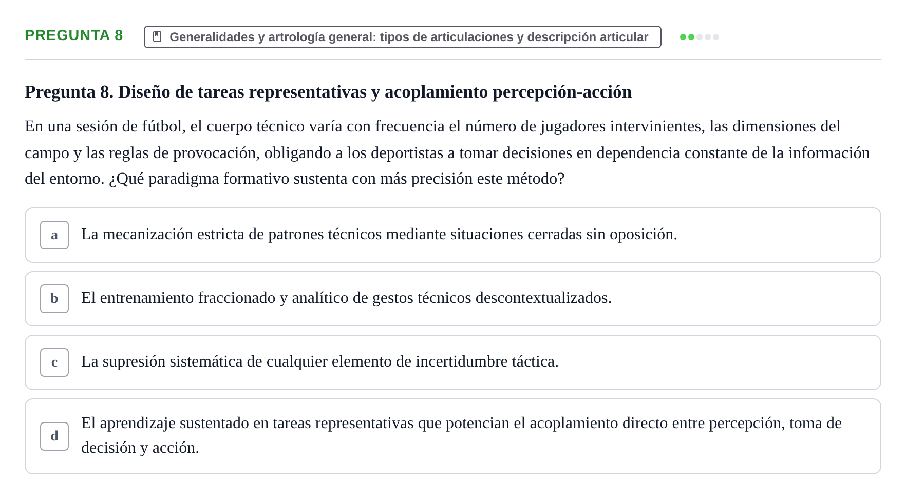 Enunciado: Pregunta 8