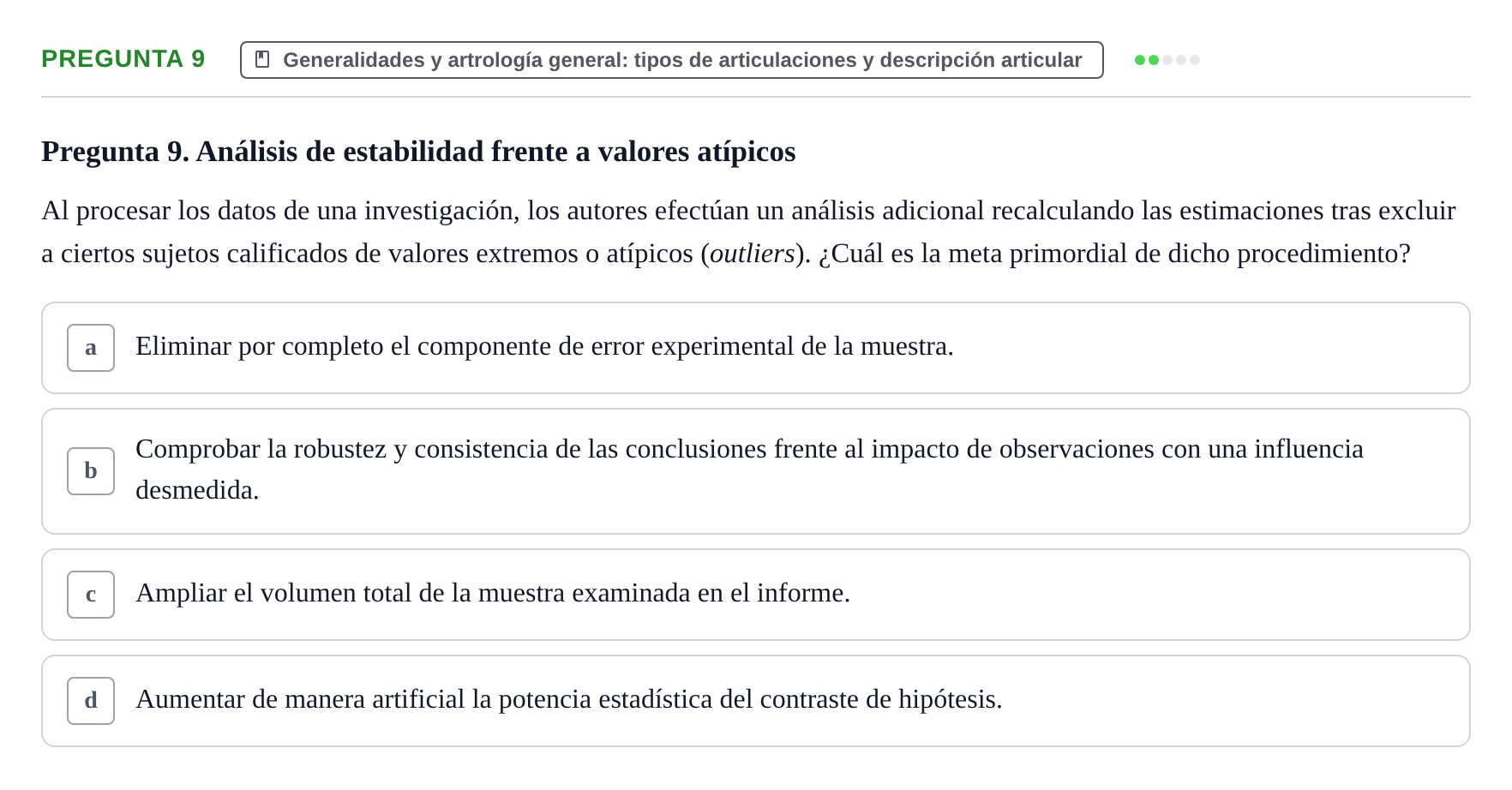 Enunciado: Pregunta 9