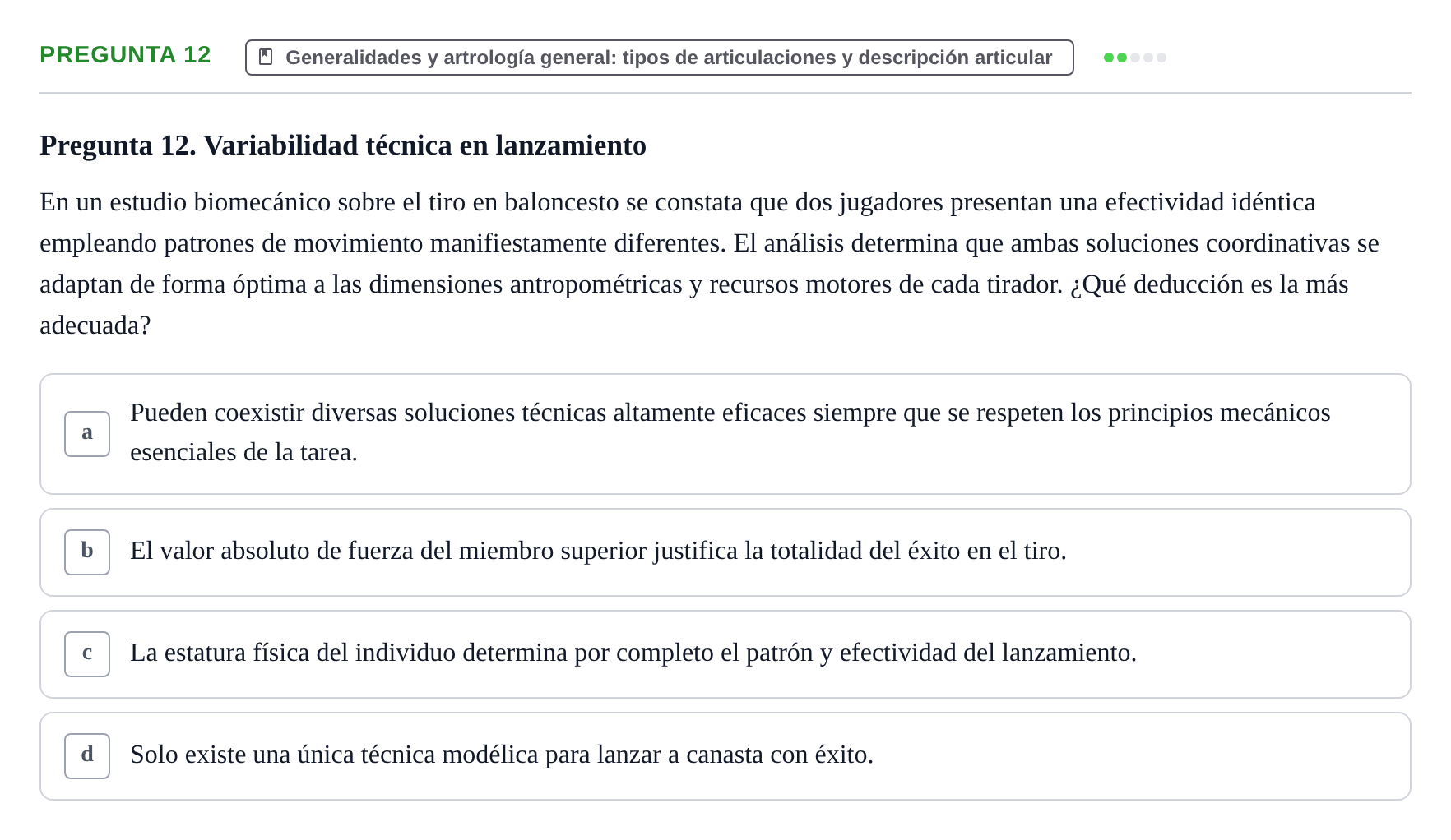 Enunciado: Pregunta 12