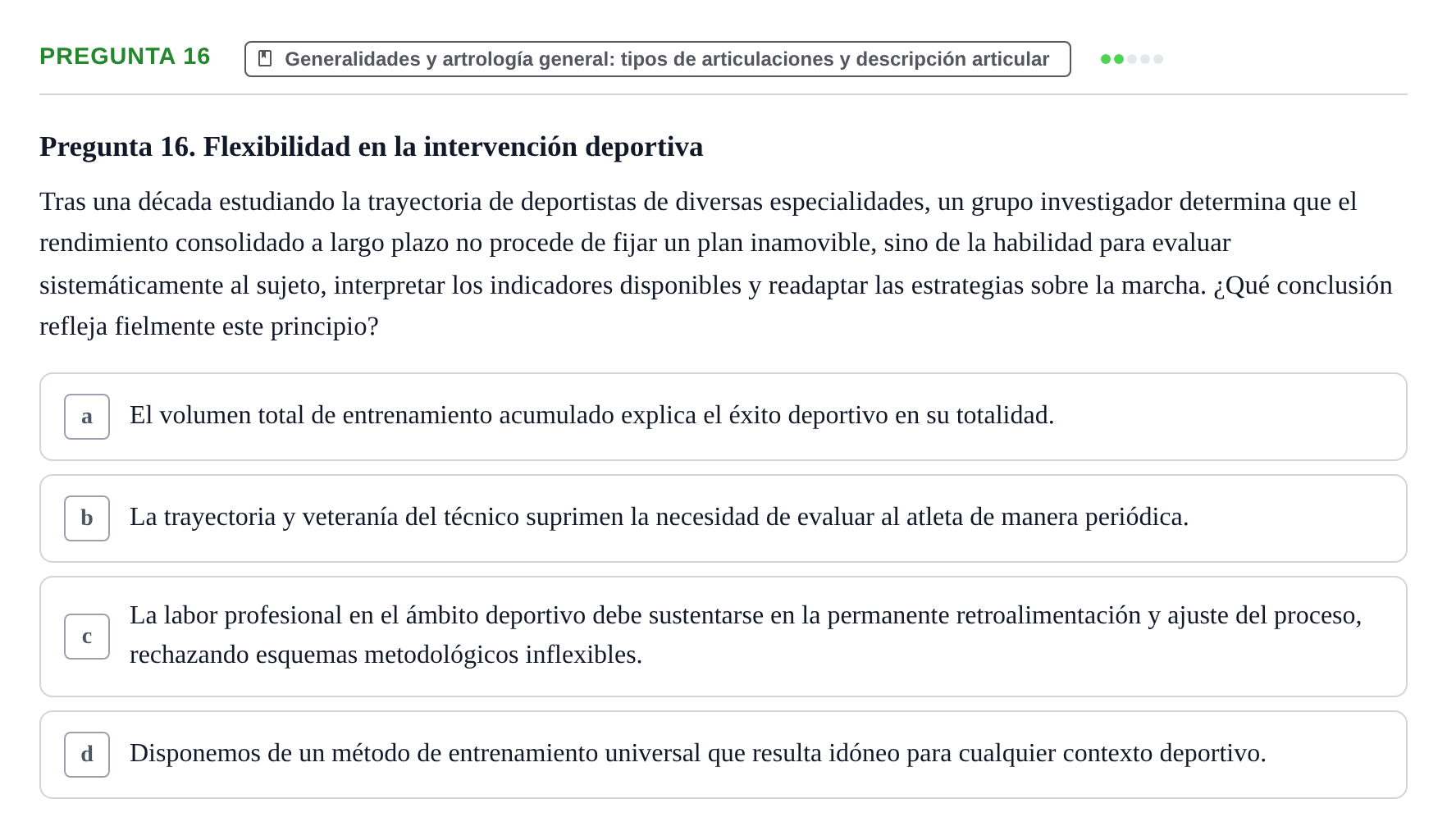 Enunciado: Pregunta 16