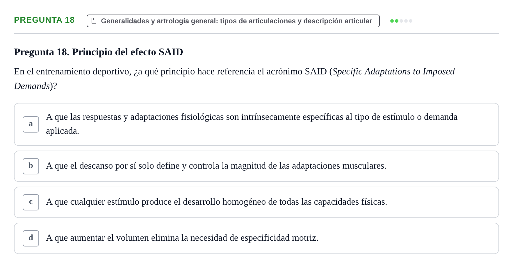 Enunciado: Pregunta 18