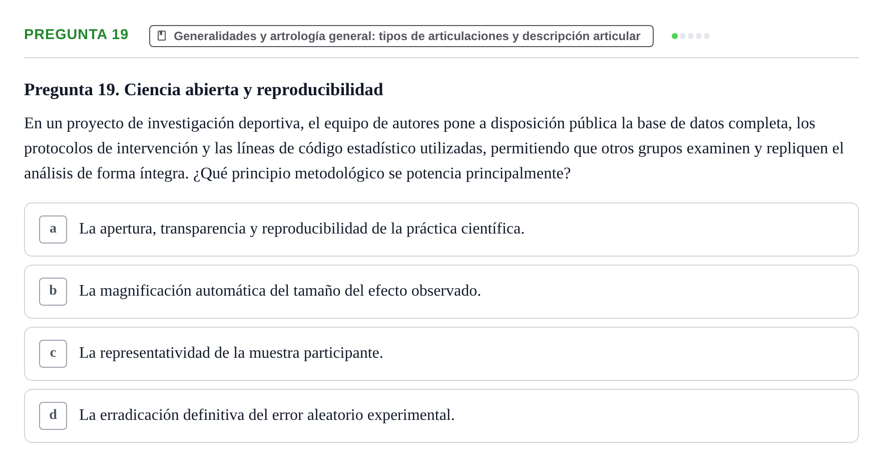 Enunciado: Pregunta 19