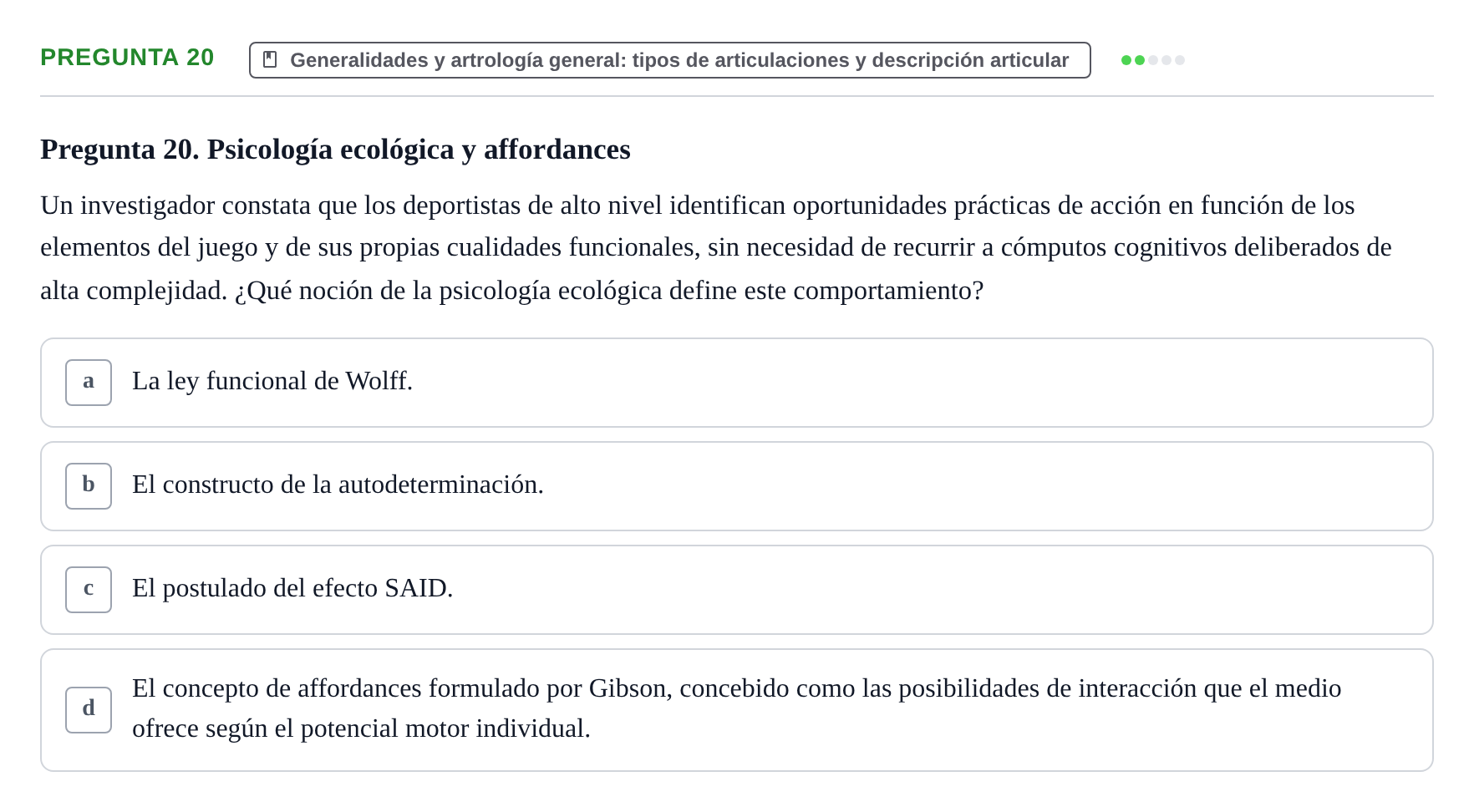 Enunciado: Pregunta 20