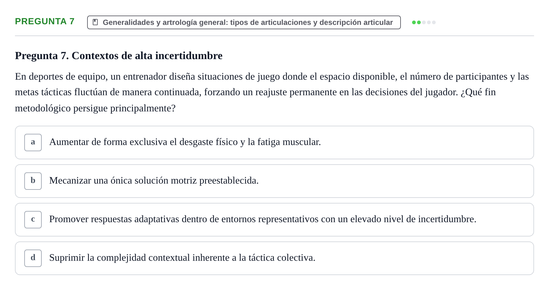 Enunciado: Pregunta 7