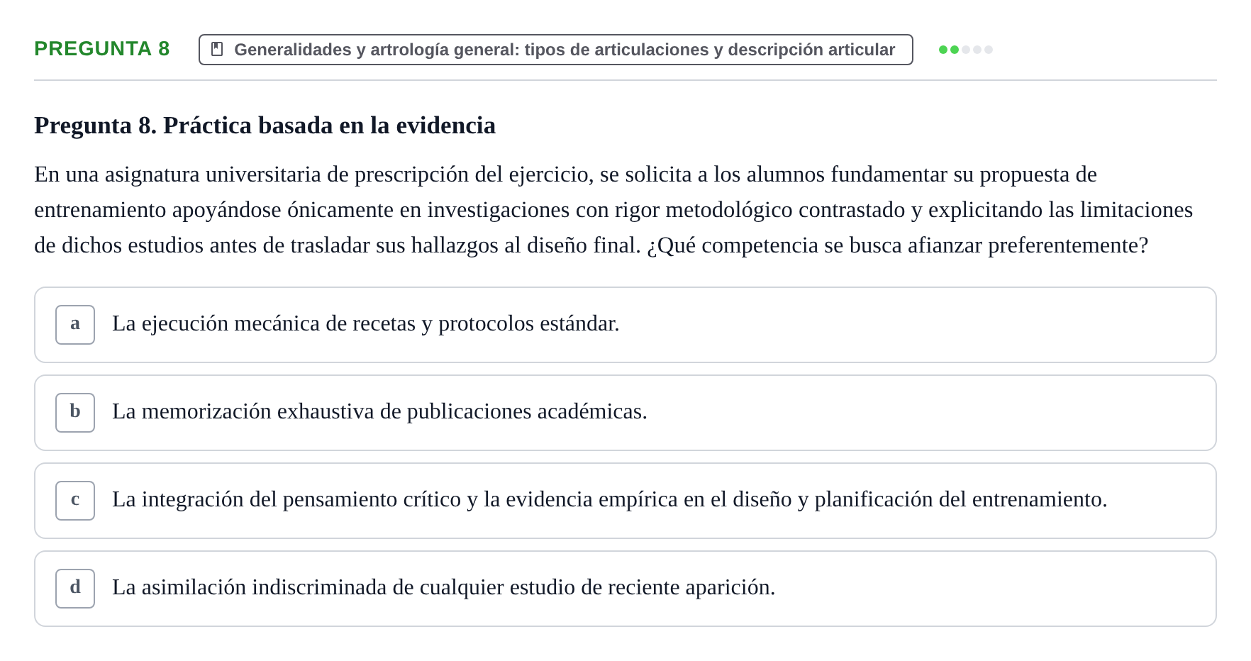 Enunciado: Pregunta 8