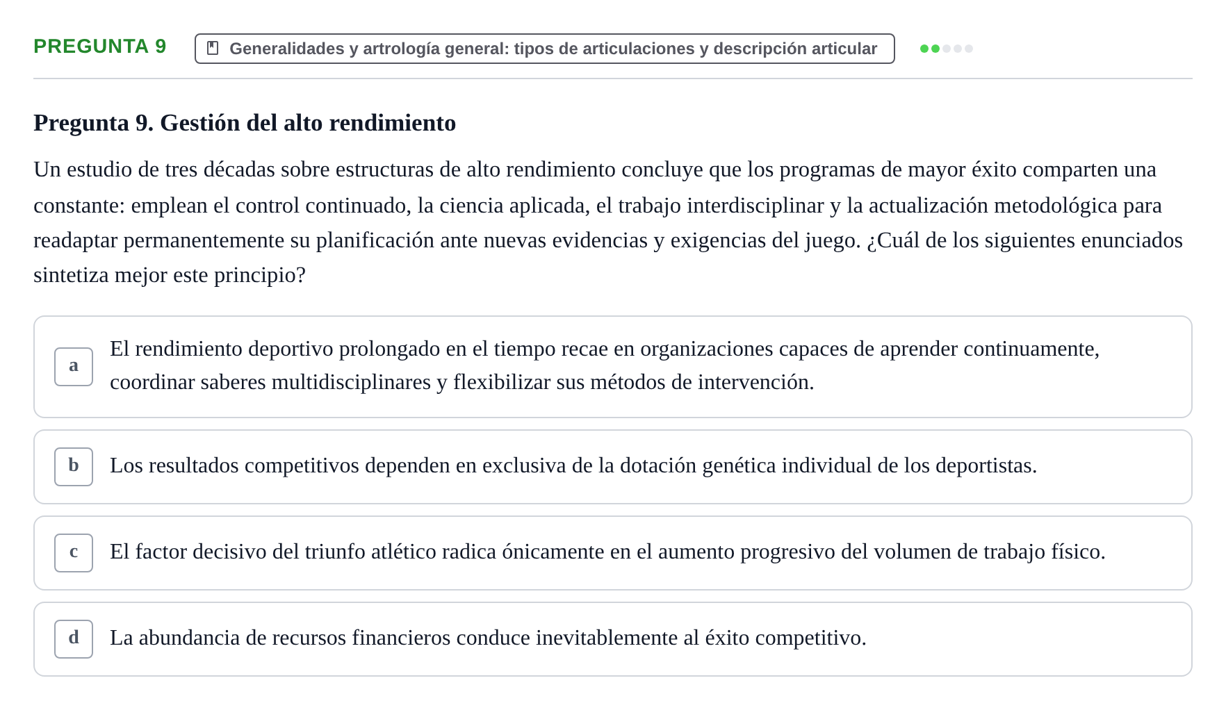 Enunciado: Pregunta 9