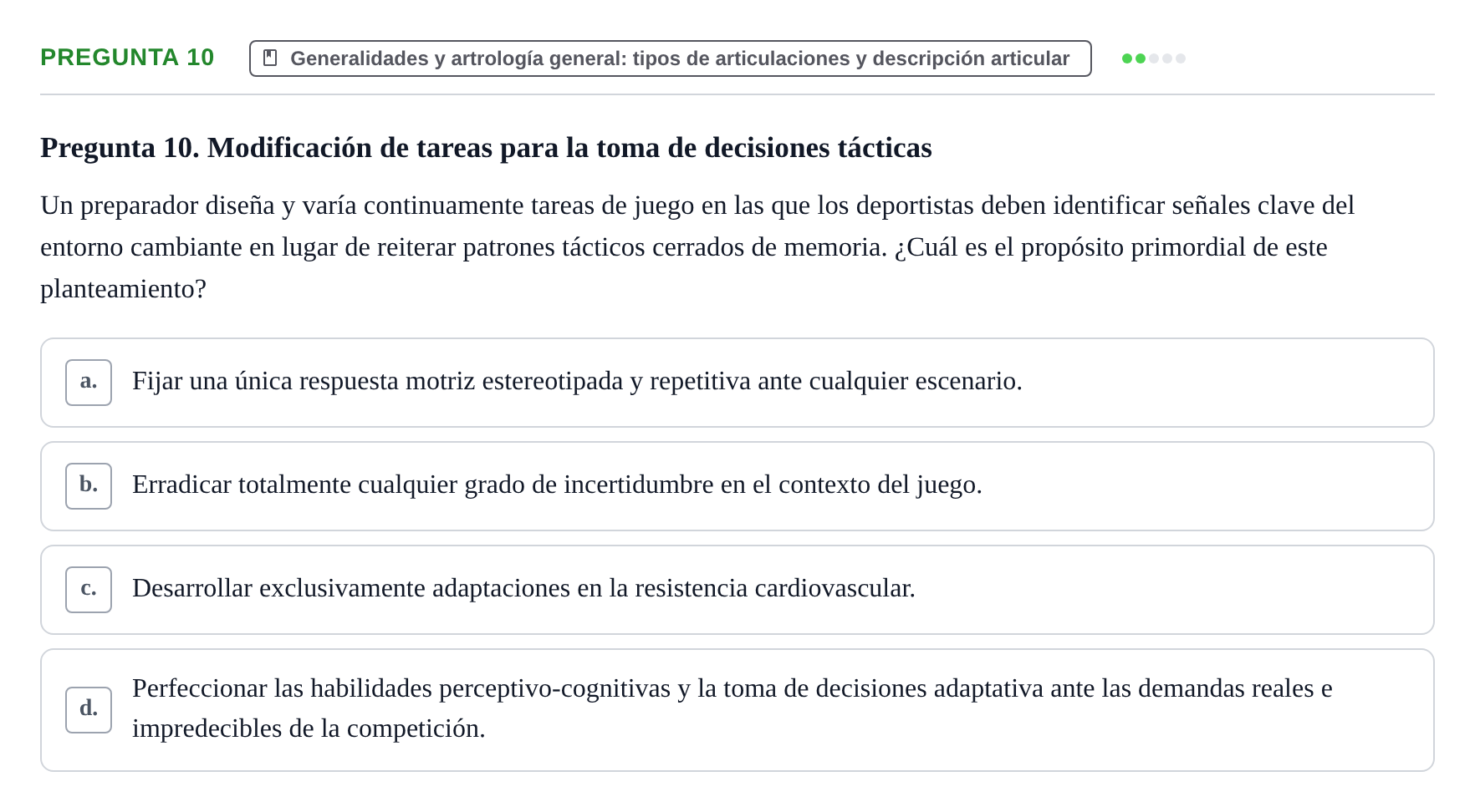 Enunciado: Pregunta 10