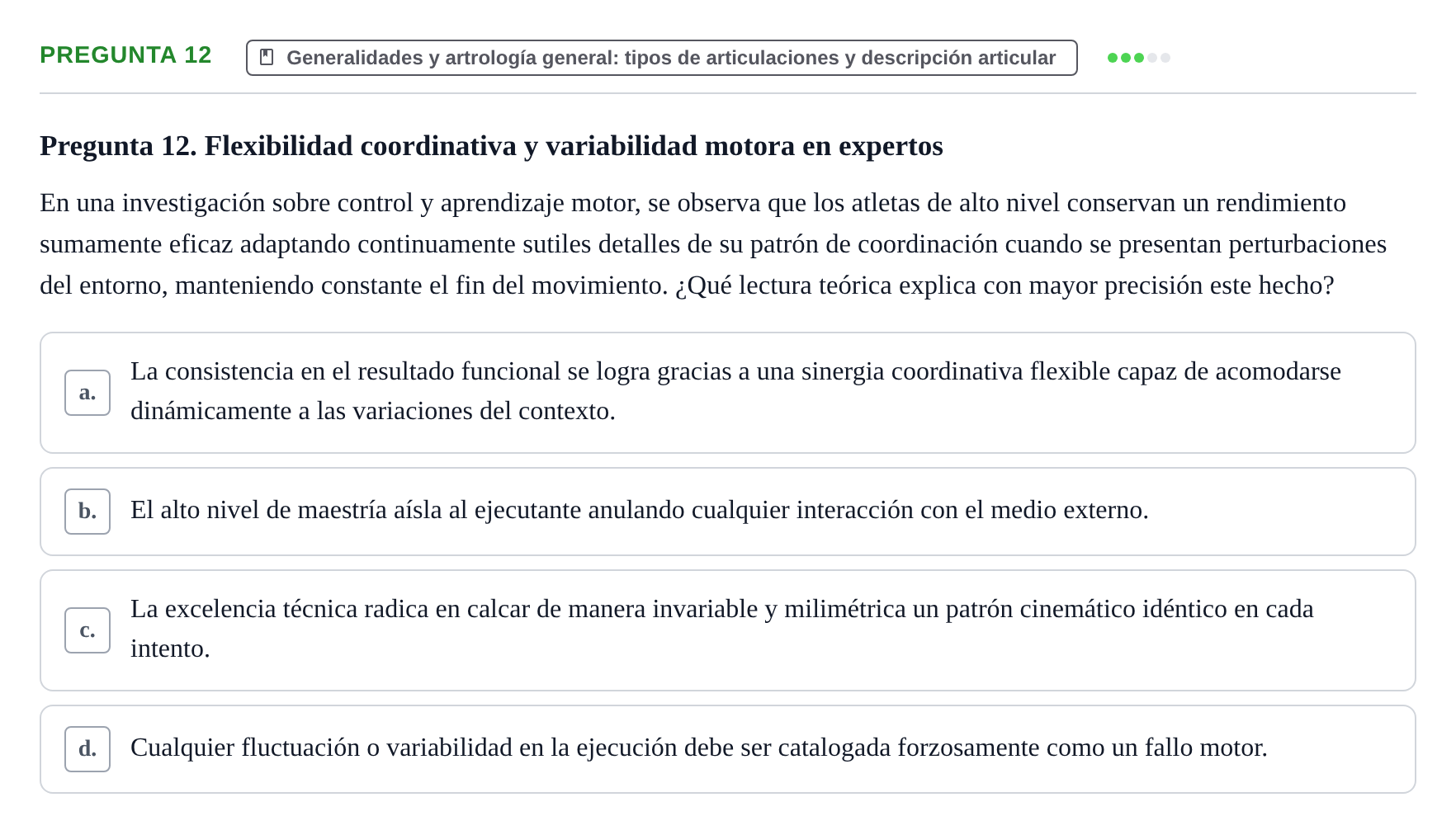 Enunciado: Pregunta 12