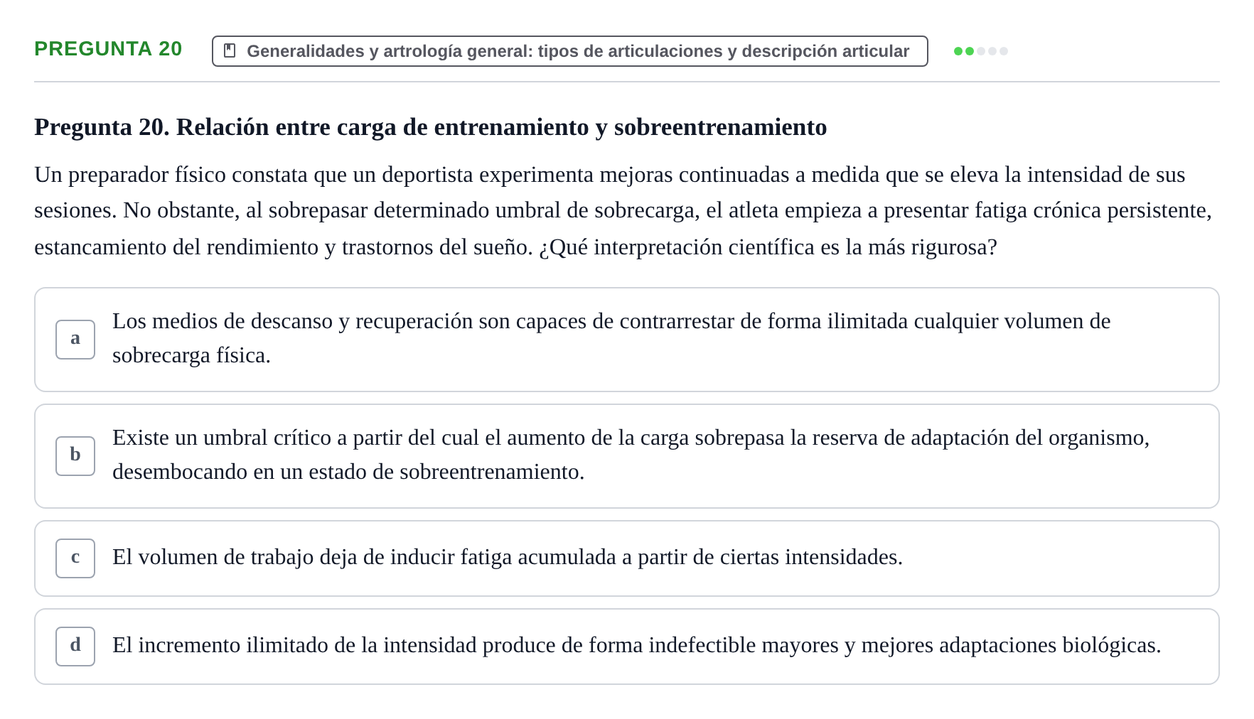 Enunciado: Pregunta 20