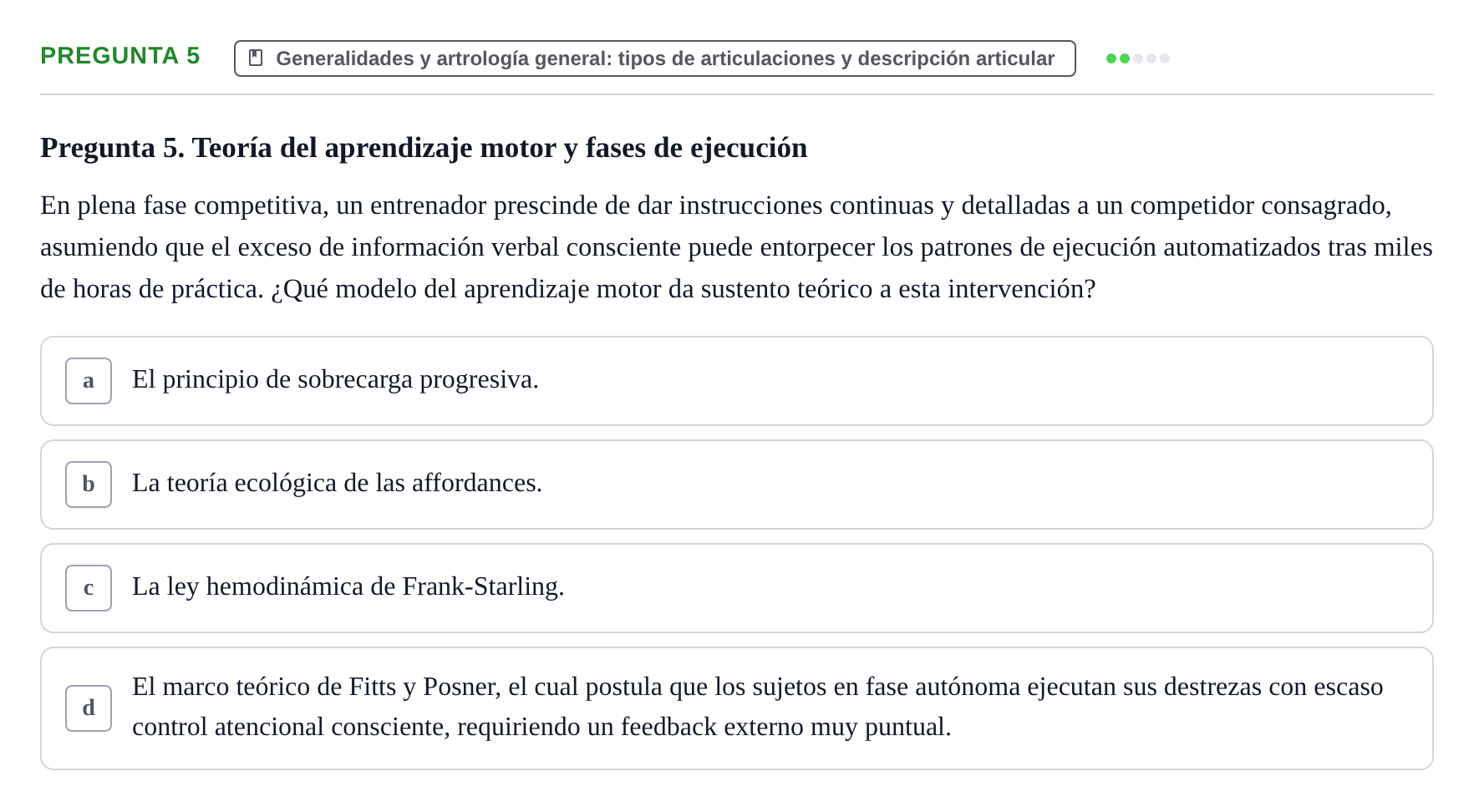 Enunciado: Pregunta 5