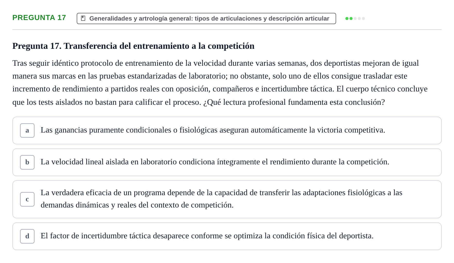Enunciado: Pregunta 17