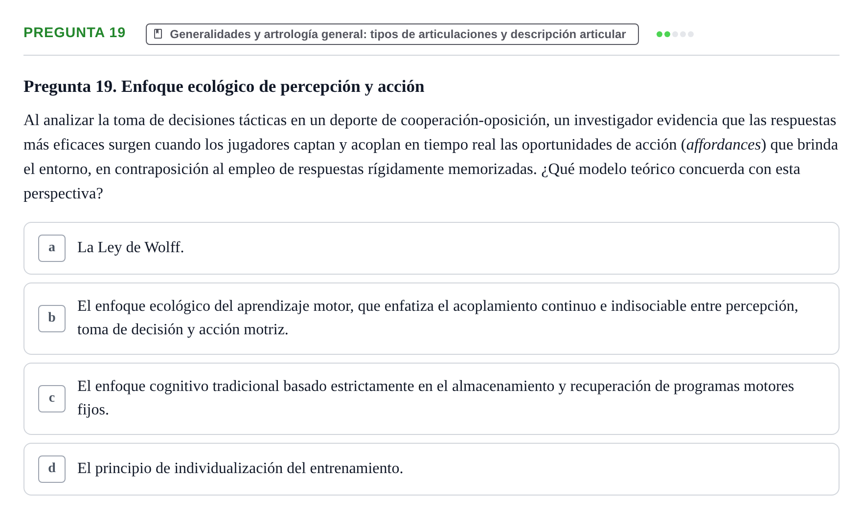 Enunciado: Pregunta 19