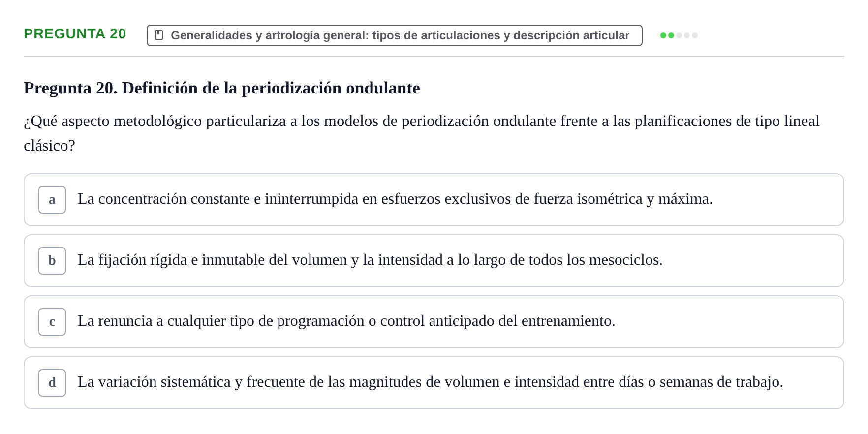 Enunciado: Pregunta 20
