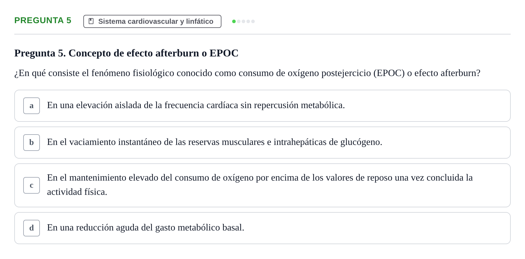 Enunciado: Pregunta 5
