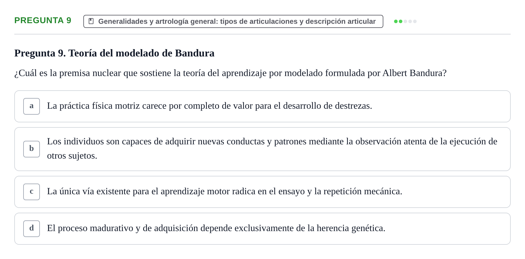 Enunciado: Pregunta 9