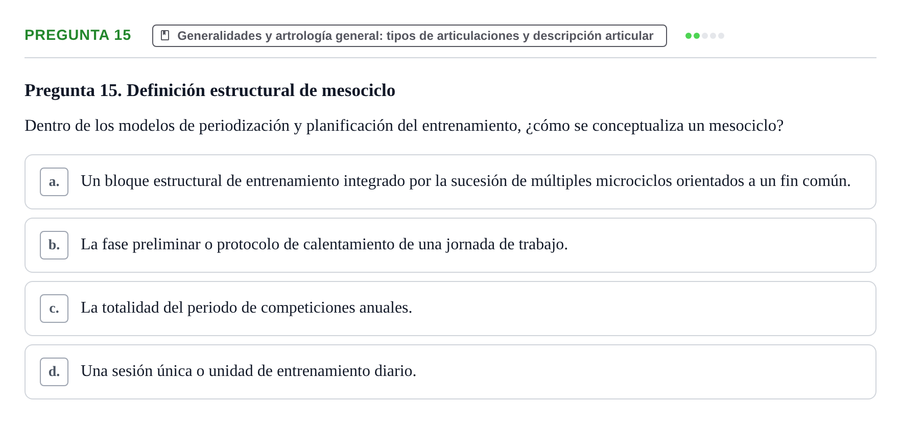 Enunciado: Pregunta 15