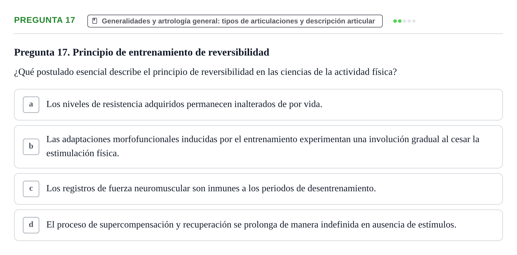Enunciado: Pregunta 17