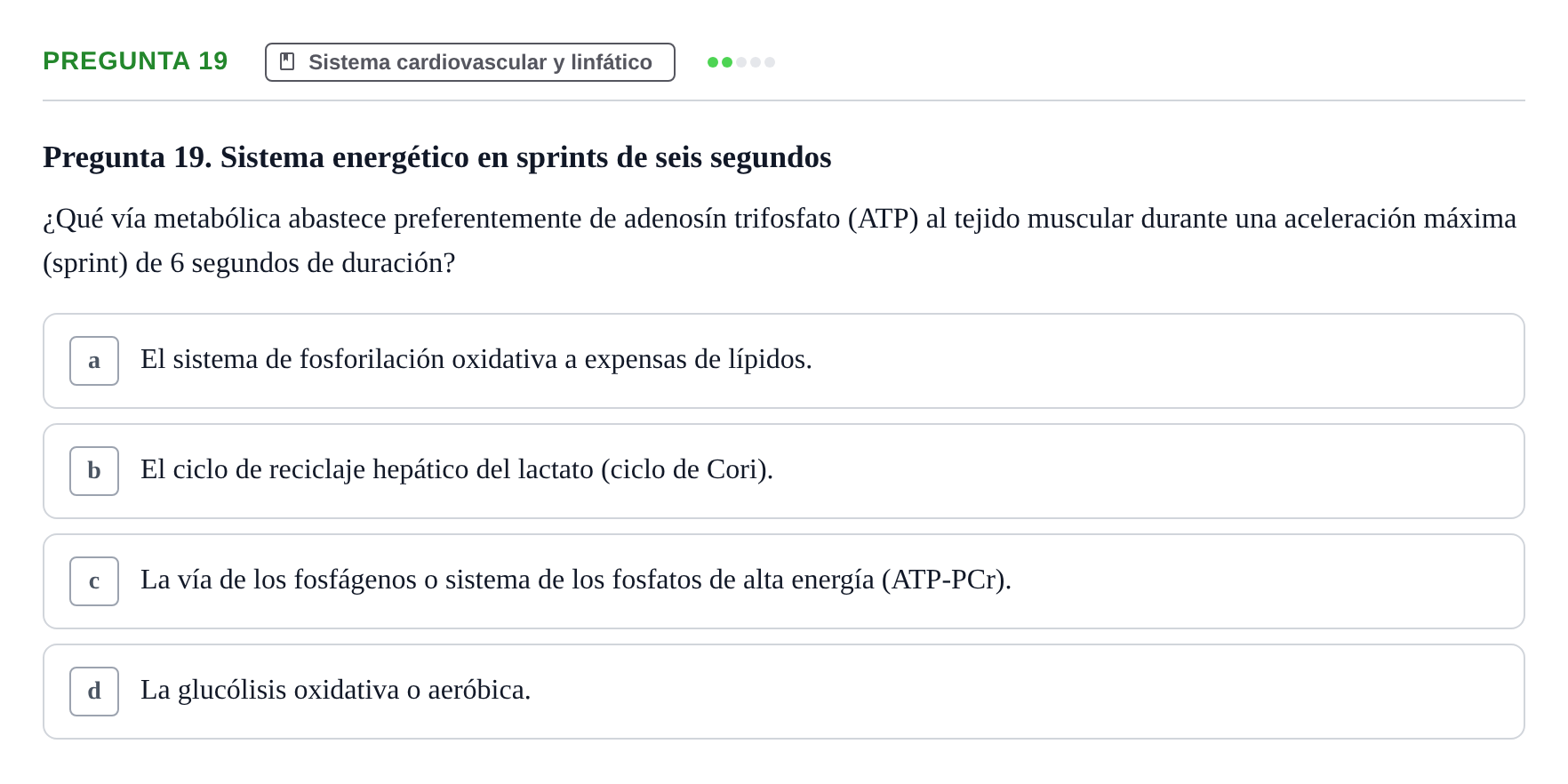 Enunciado: Pregunta 19