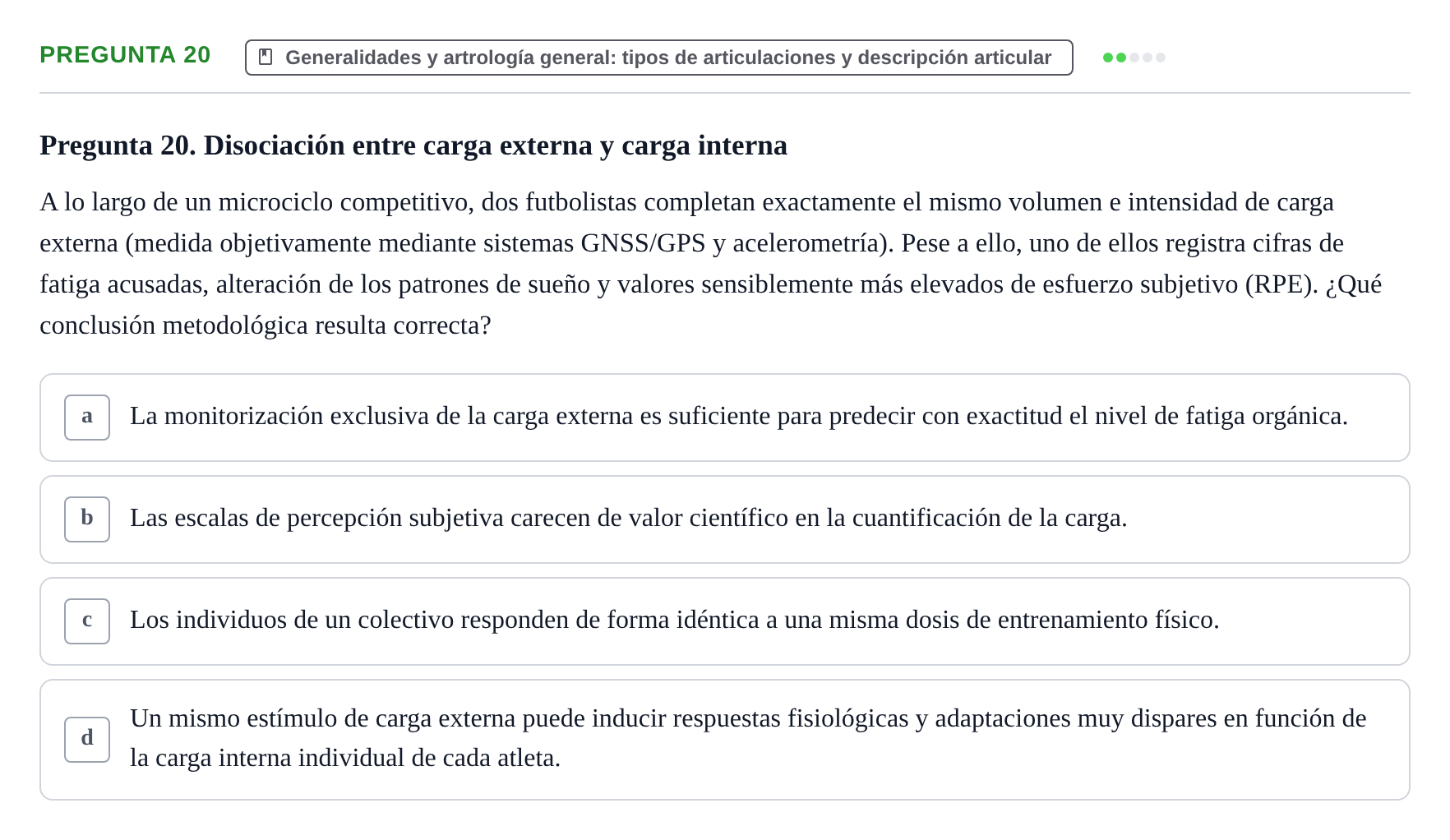 Enunciado: Pregunta 20